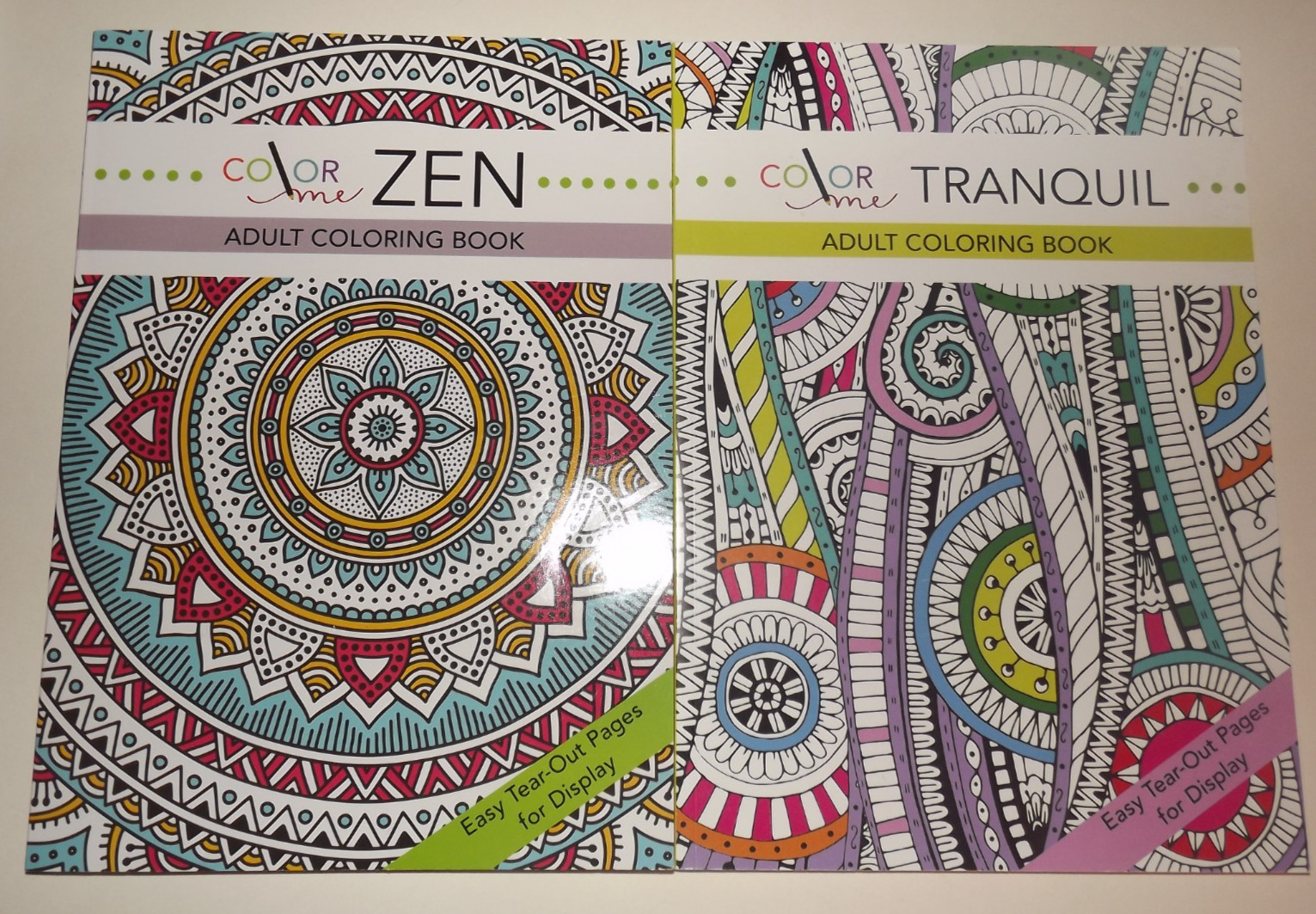 Hamat Holdings Color Me Tranquil & Zen Adult Coloring Books 58 Pages Paperbacks