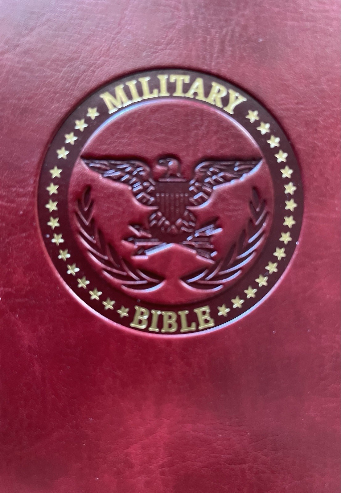 CSB MILITARY BIBLE (Burgundy LeatherTouch) Red Letter, NEW in Sleeve Case!
