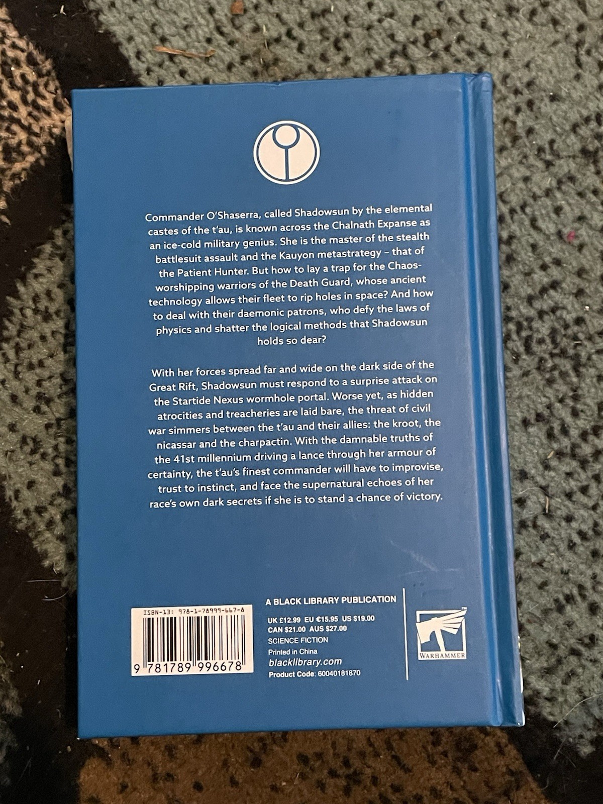 Shadowsun: The Patient Hunter, Warhammer 40K, Black Library, Hardcover.
