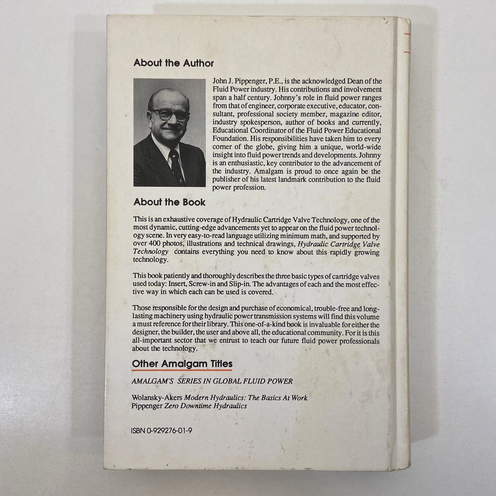 Hydraulic Cartridge Valve Technology 1990 HC John Pippenger Amalgram Publishing