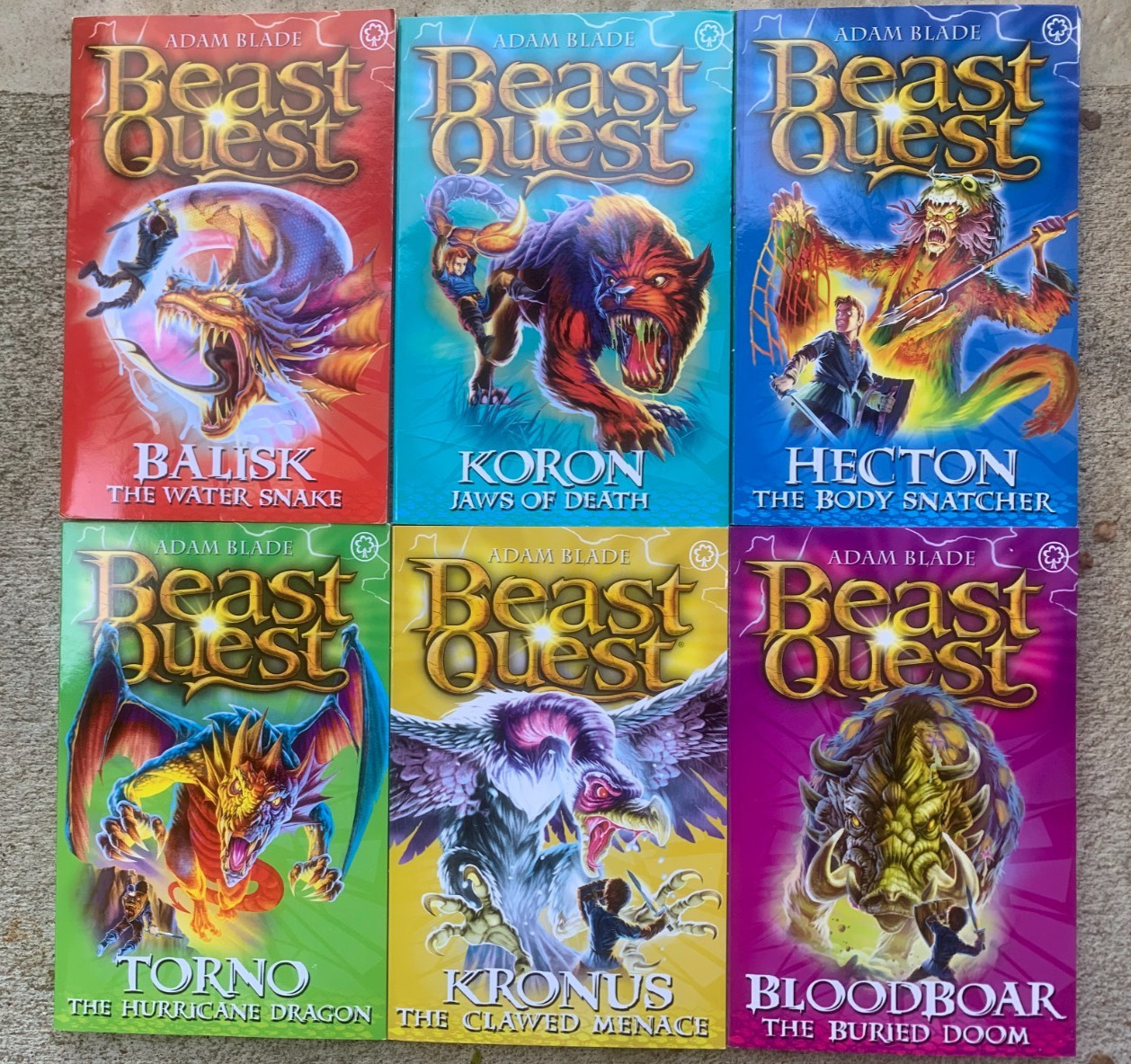 Lot of 5 BEAST QUEST Complete Sets 2 3 8 9 10 by Adam Blade Series 30-PB lot