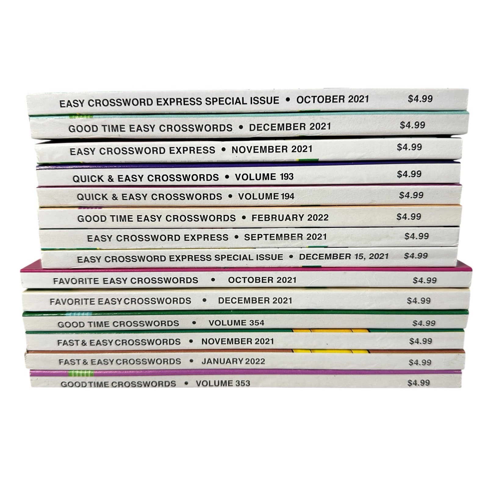 Lot of 14 PennyPress Variety Crossword Puzzle Games Books Good Time Fast Jumbo