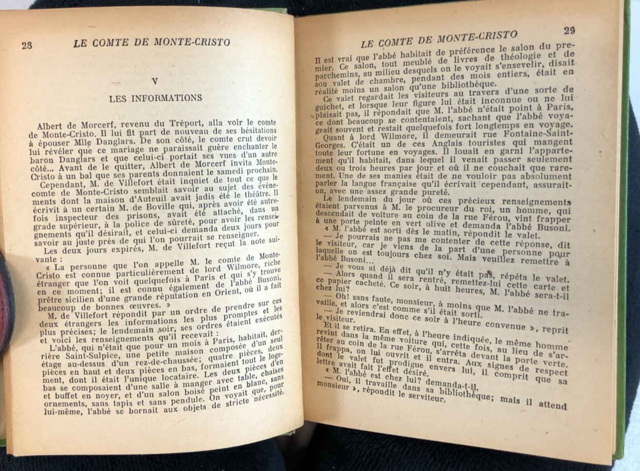 Le Comte de Monte-Cristo, 2 volumes, Dumas, 1938, E-120