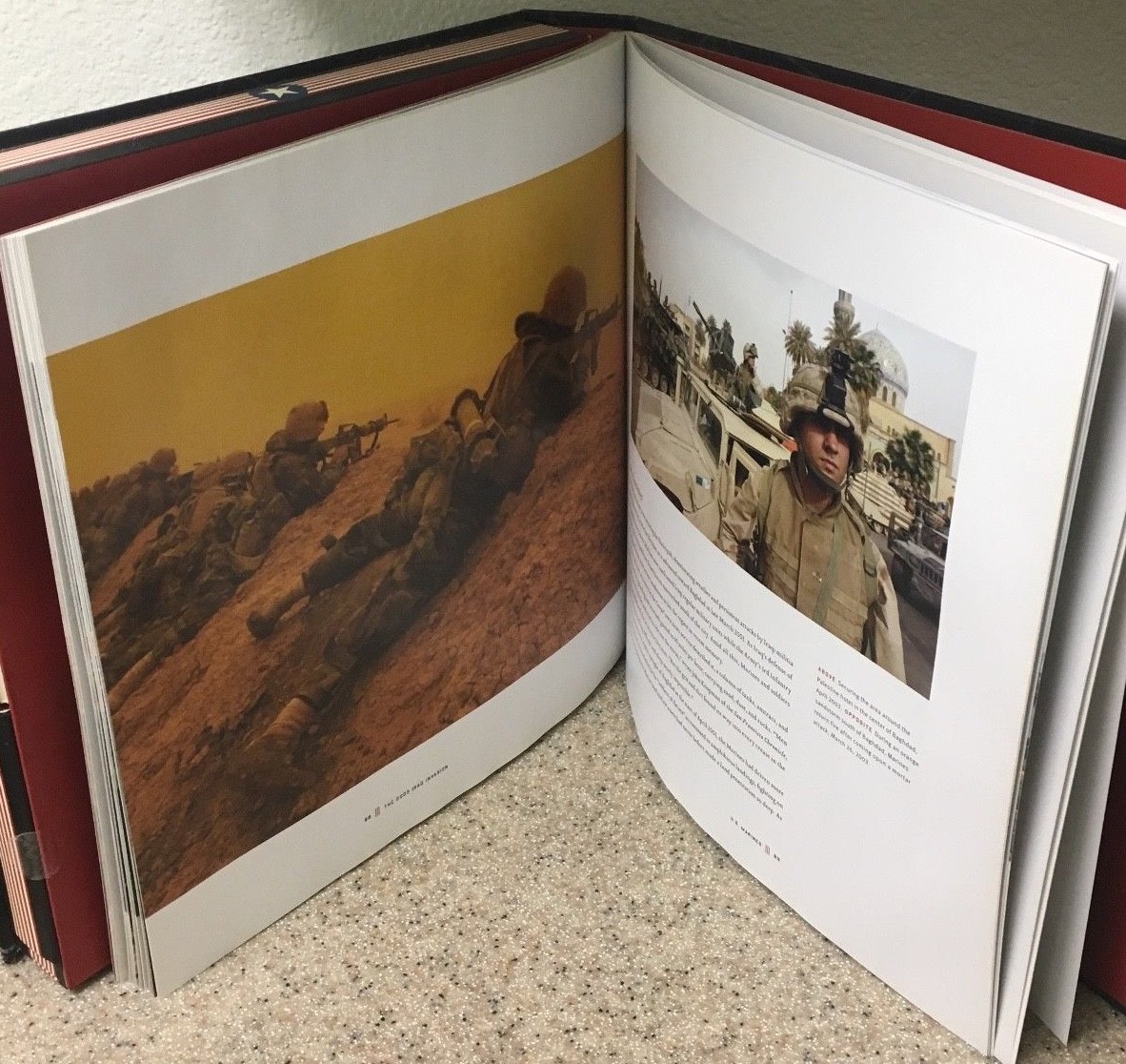 USMC Marines Collector’s Series Illustrated Photograph Book & 4 Collectible Toys