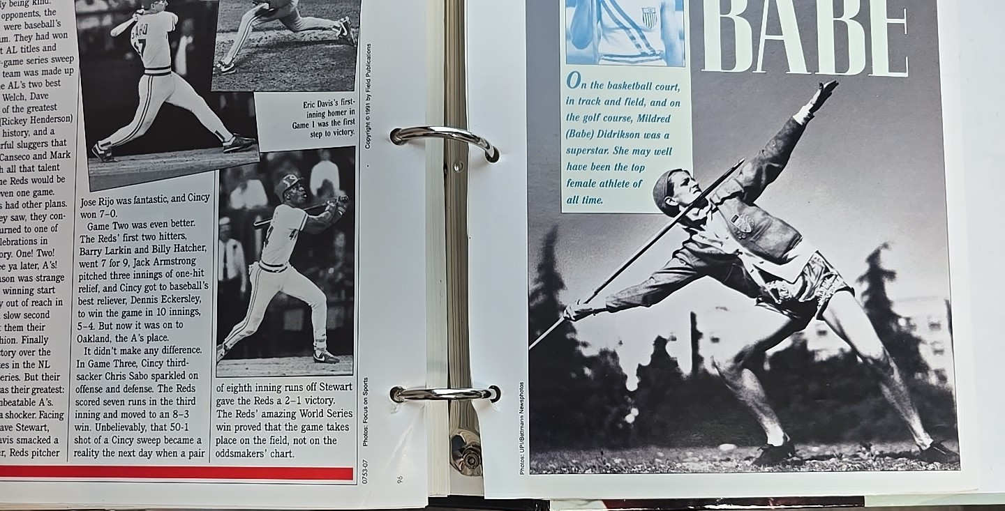 Vintage 1996 “Sports Pages: The Book For Sports Fans” Collector’s Hardcover Bind