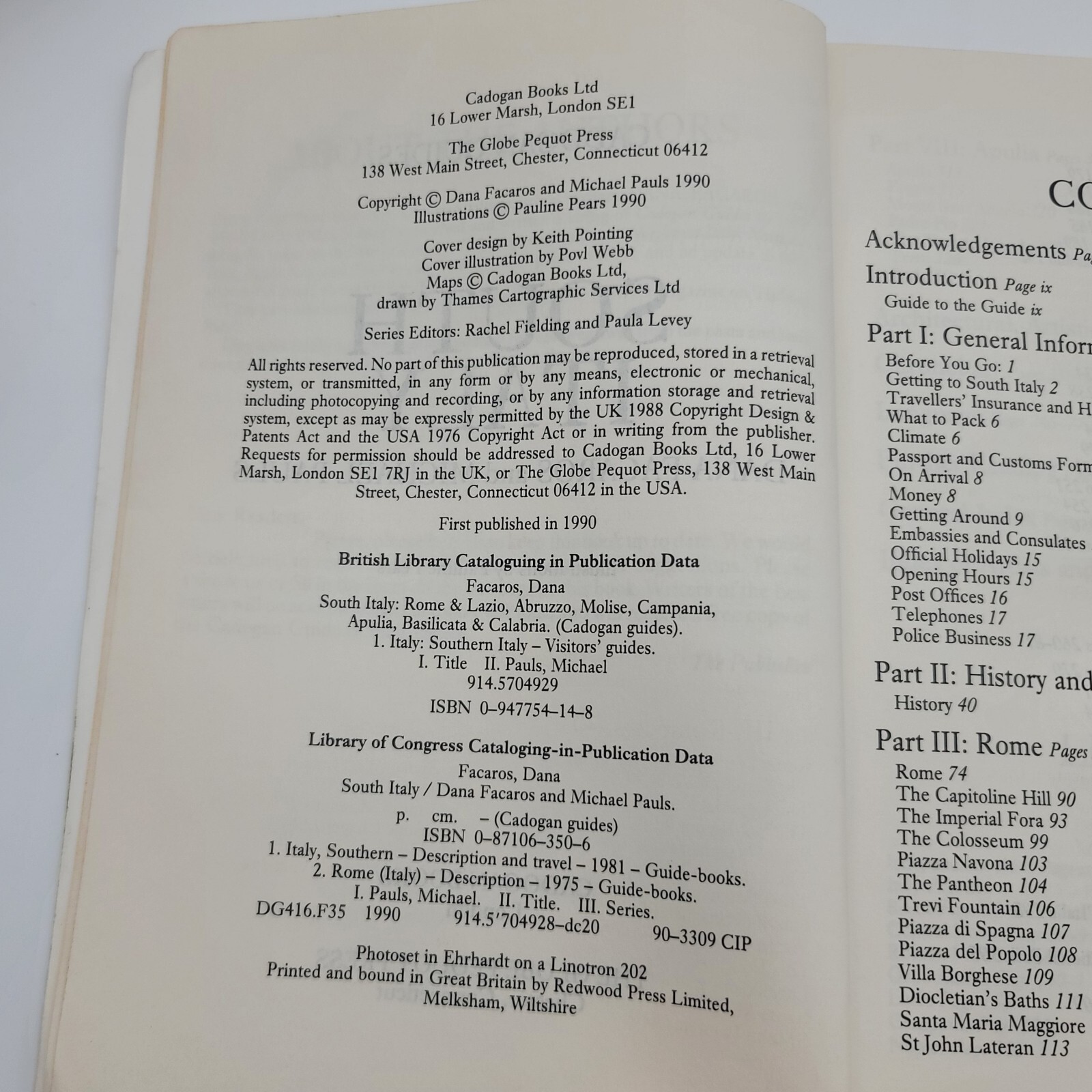 South Italy and Rome Cadogan Guides By Dana Facaros, Michael Pauls