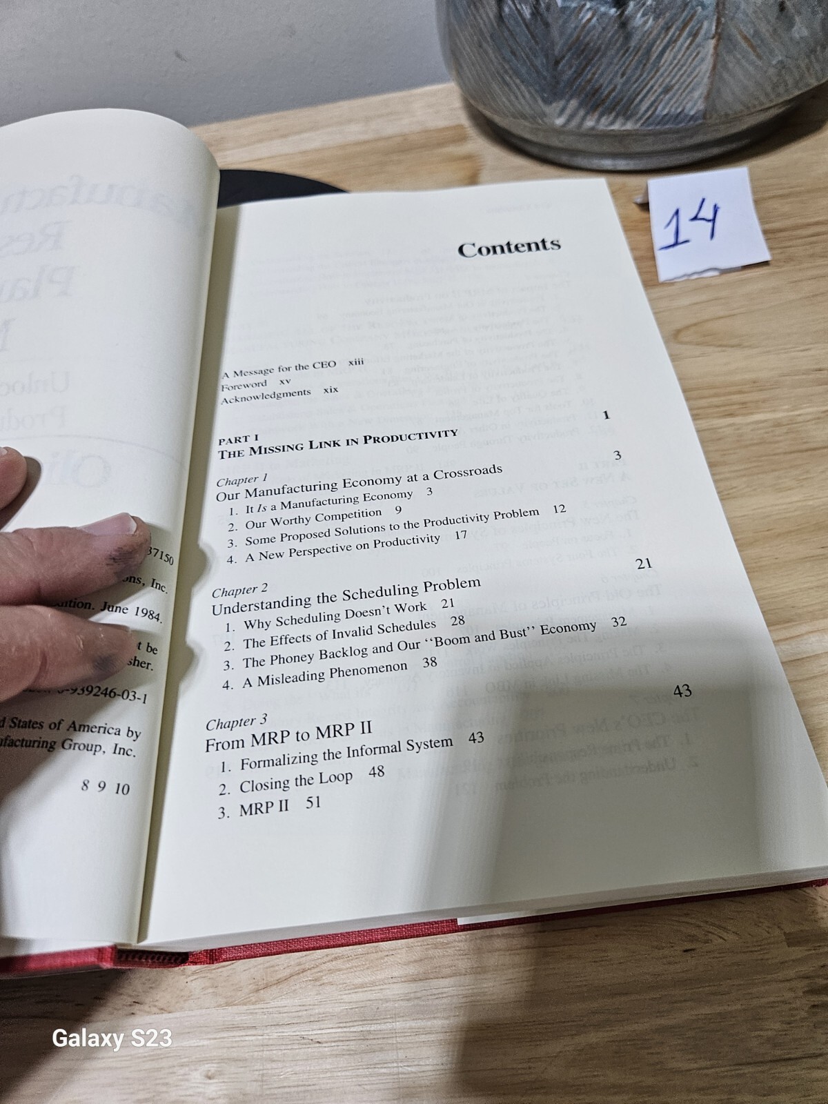 MANUFACTURING RESOURCE PLANNING: MRP II, UNLOCKING By Oliver W Wight 1981 HCDJ