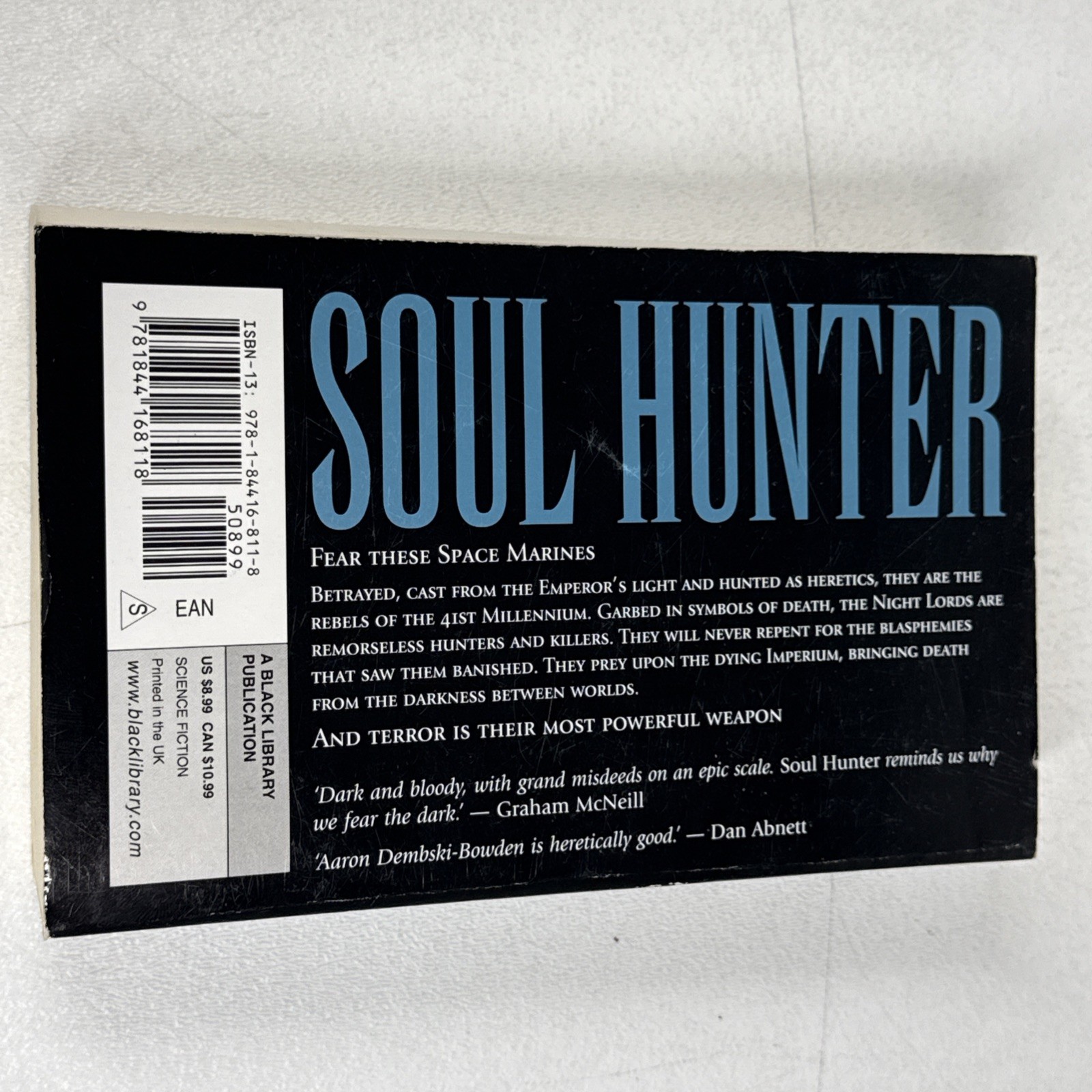 Soul Hunter Warhammer 40K Aaron Dembski-Bowden First Edition 2010 Paperback