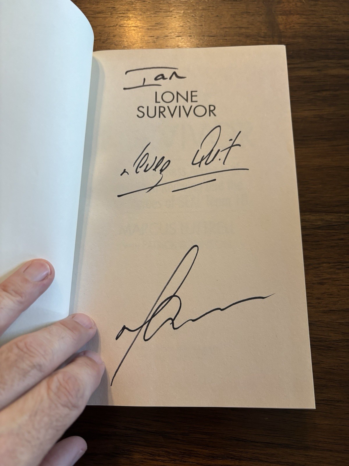 SIGNED Lone Survivor By Marcus Luttrell Later Printing 1st Edition 2012 HCDJ