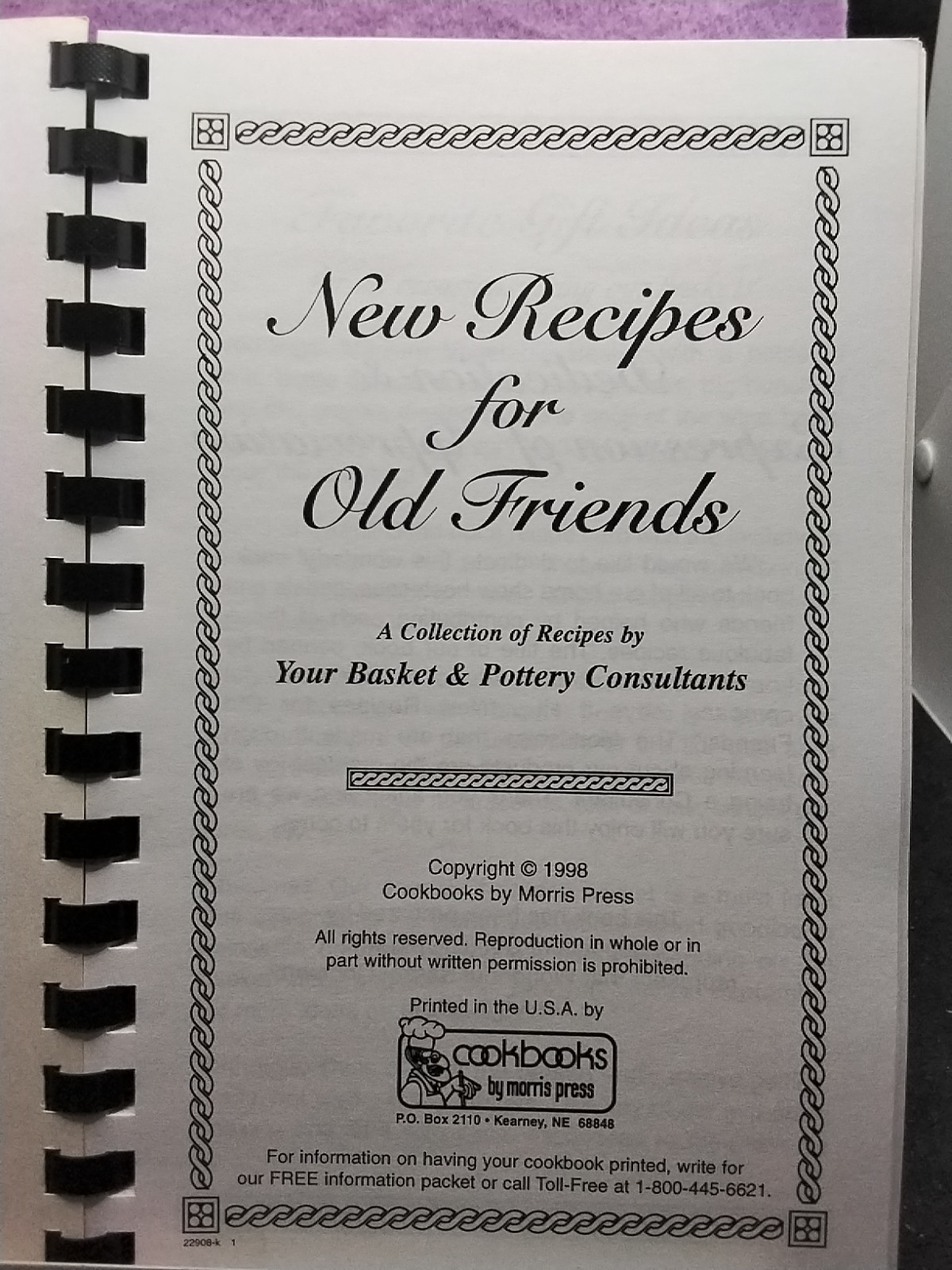 VTG 1998 New Recipes for Old Friends Spiral-Bound Cookbook By Morris Press
