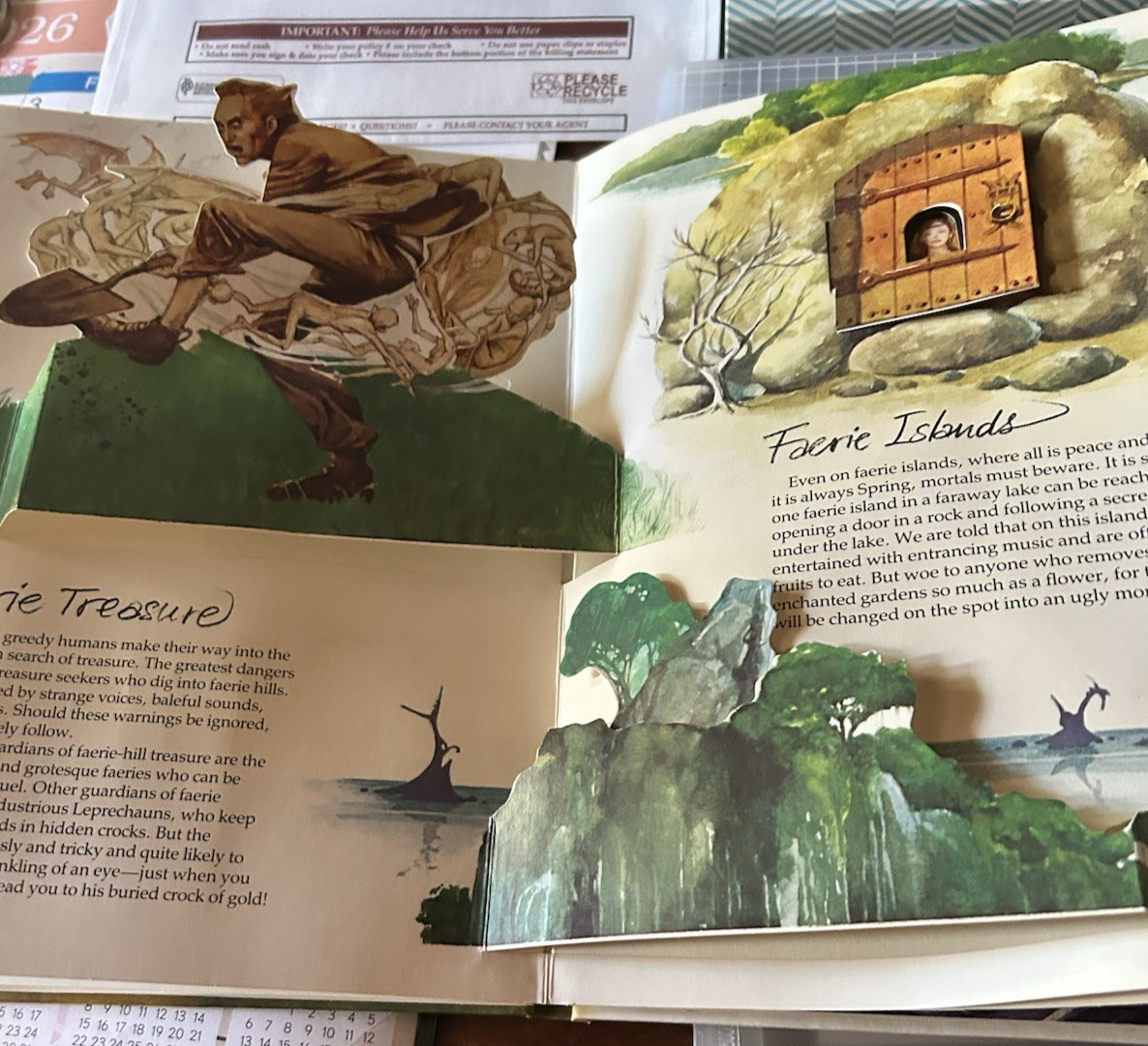 The Faeries Pop-Up Book Vintage by Harry N. Abrams 1980 HC VG condition