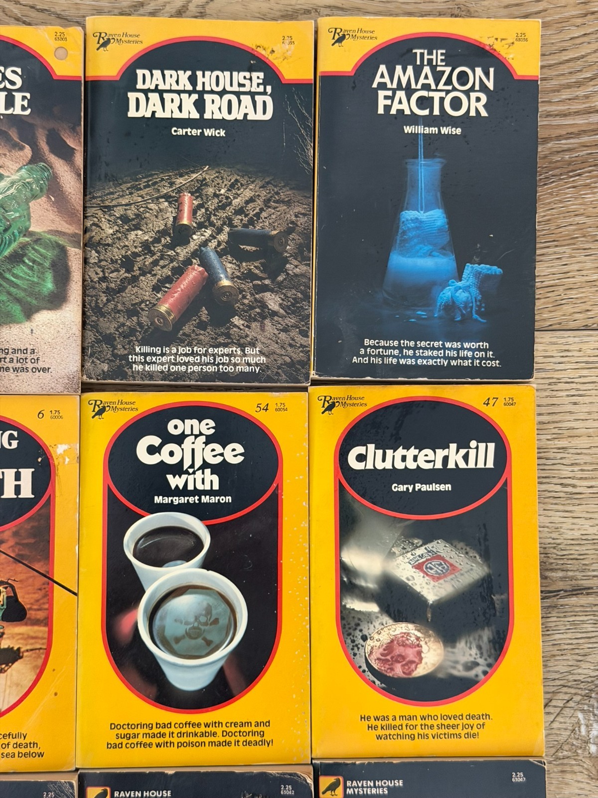 20 Vintage Mystery Paperback Book Lot Raven House Mysteries Crime Thriller