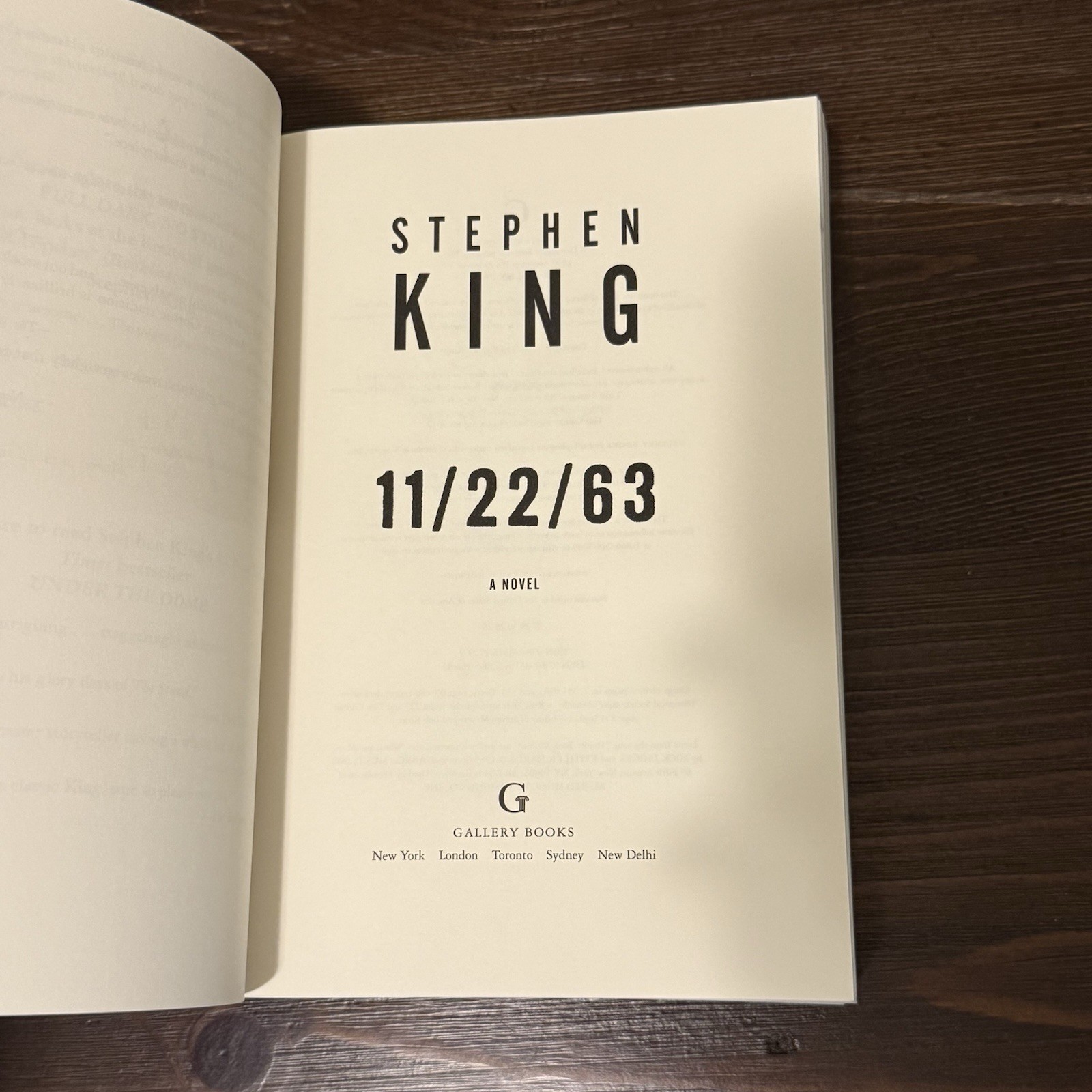 11/22/63 : A Novel by Stephen King (2012, Trade Paperback) Gallery Books