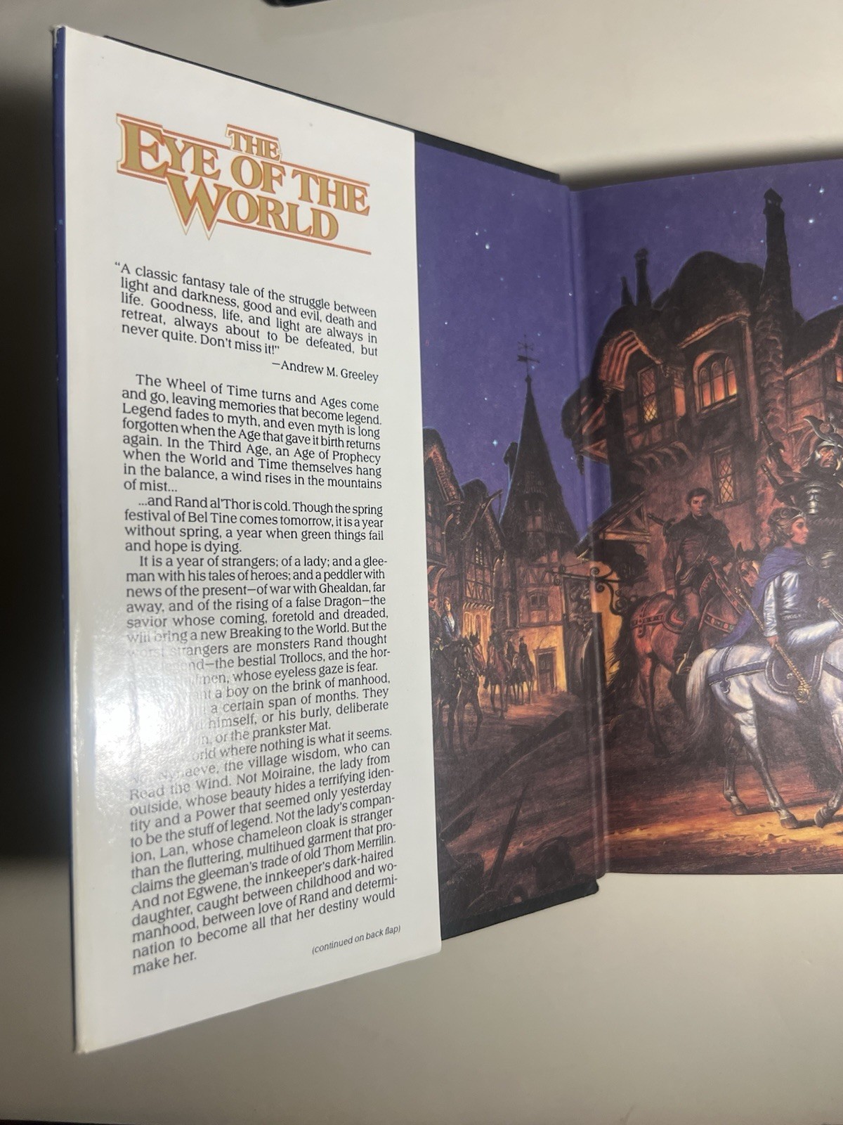 THE EYE OF THE WORLD (HARDCOVER, BCE 1990) ROBERT JORDAN WHEEL OF TIME BOOK HCDJ