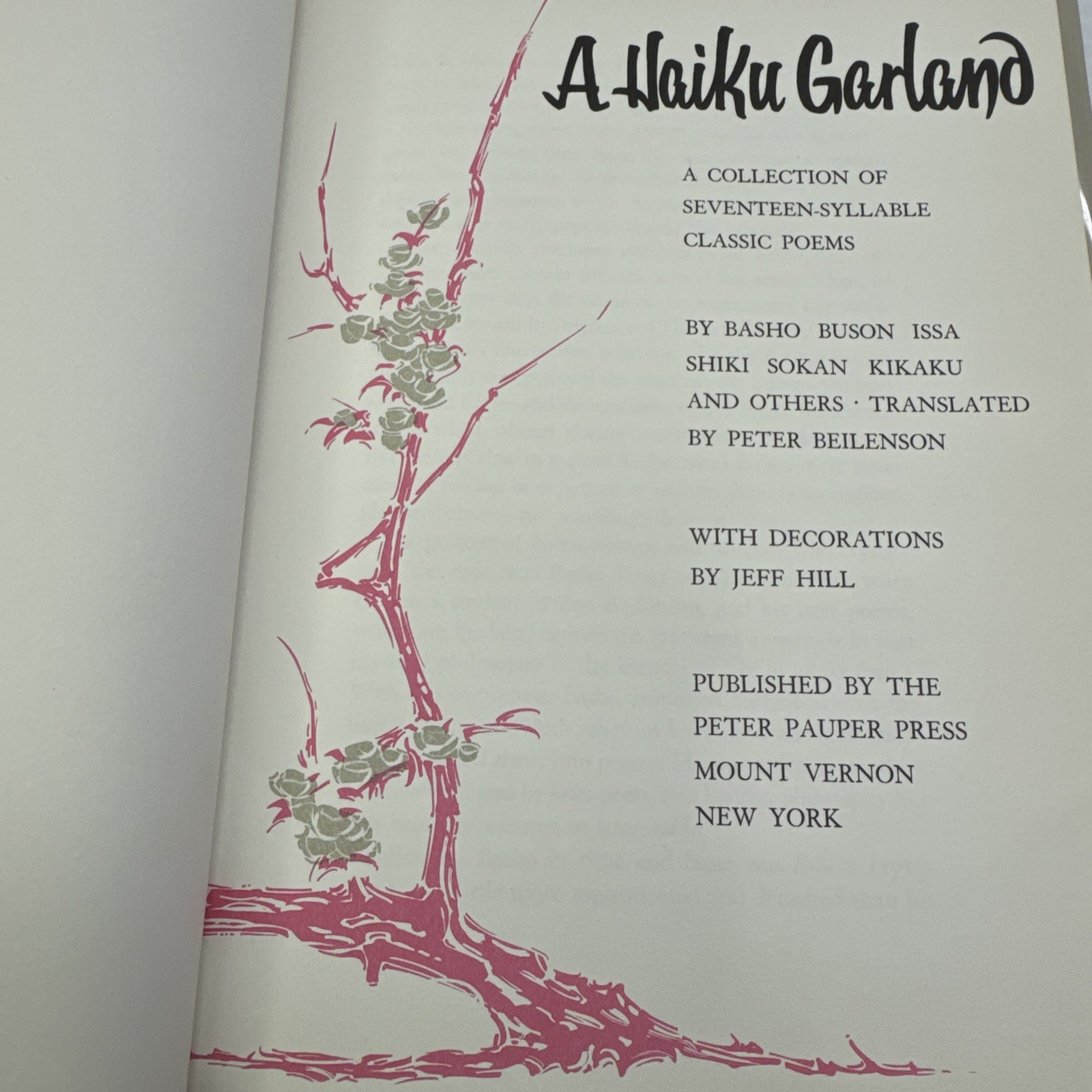 Haiku Garland Collection of Classic Poems Peter Pauper Press 1968 Vintage Poetry