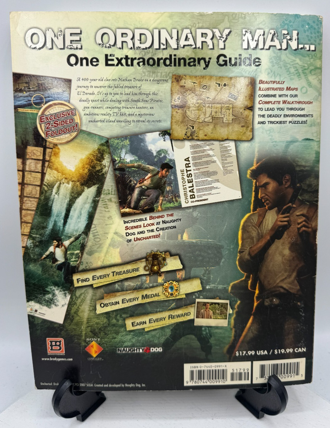 Uncharted Drakes Fortune Bradygames Signature Series Strategy Guide w/ Poster