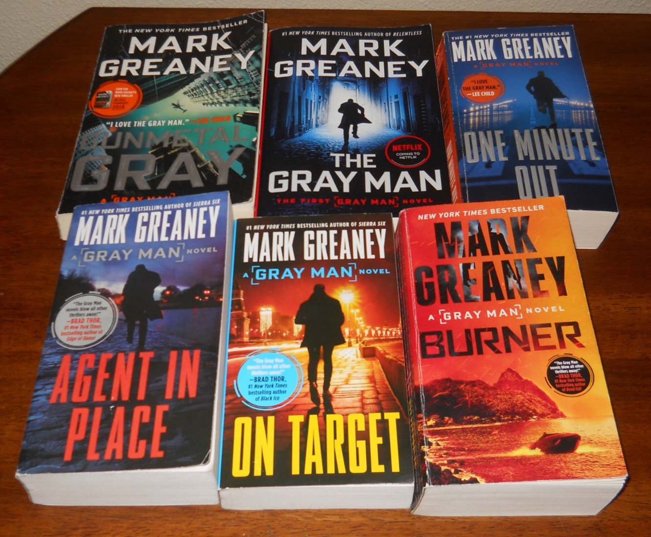 Mark Greaney – lot of 6 Gray Man pb books