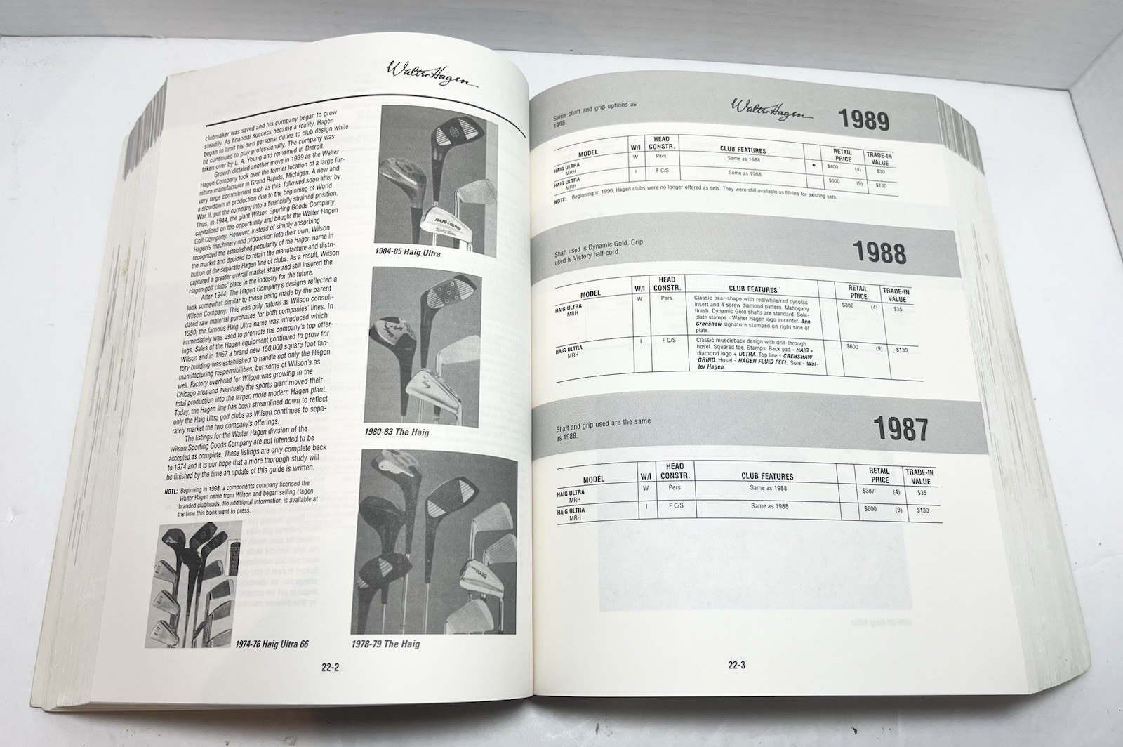 The GOLF CLUB Identification and Price Guide IV, Mark Wilson Golf Works PB 1999