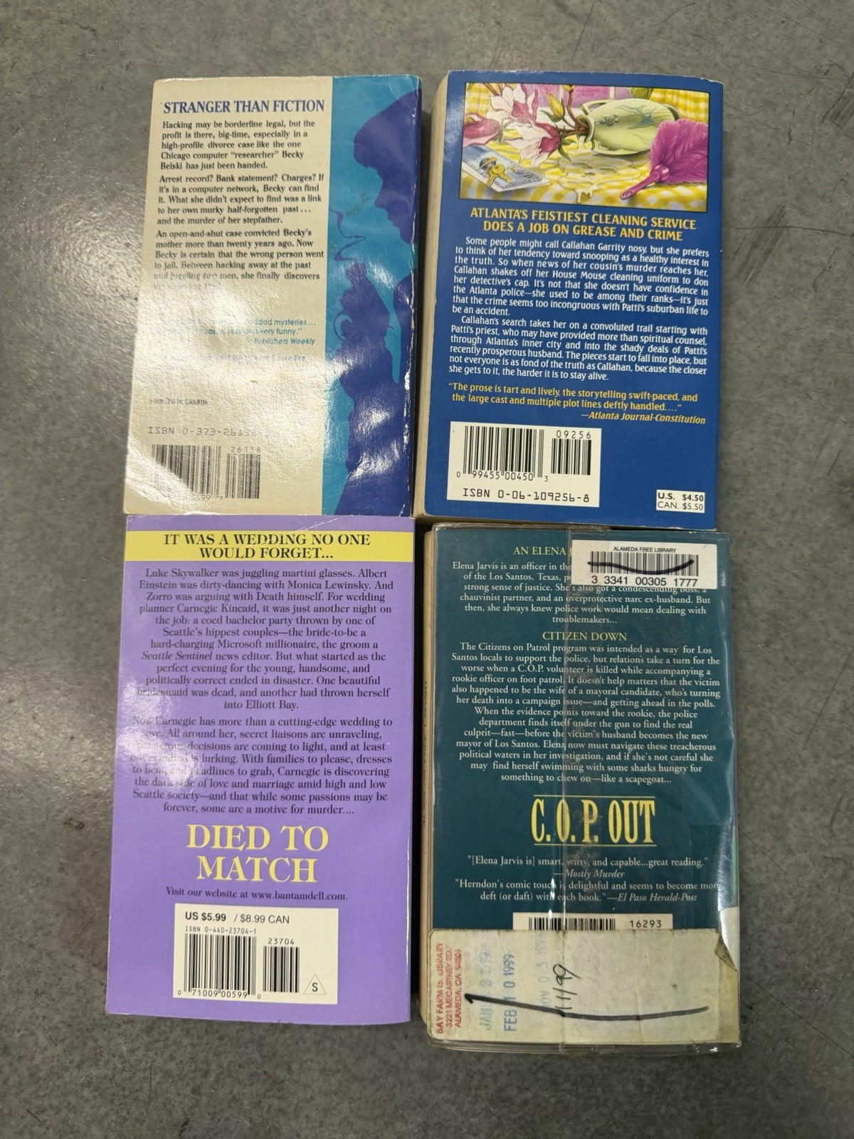Lot of 10 random murder mystery novel paperback books, various authors B61