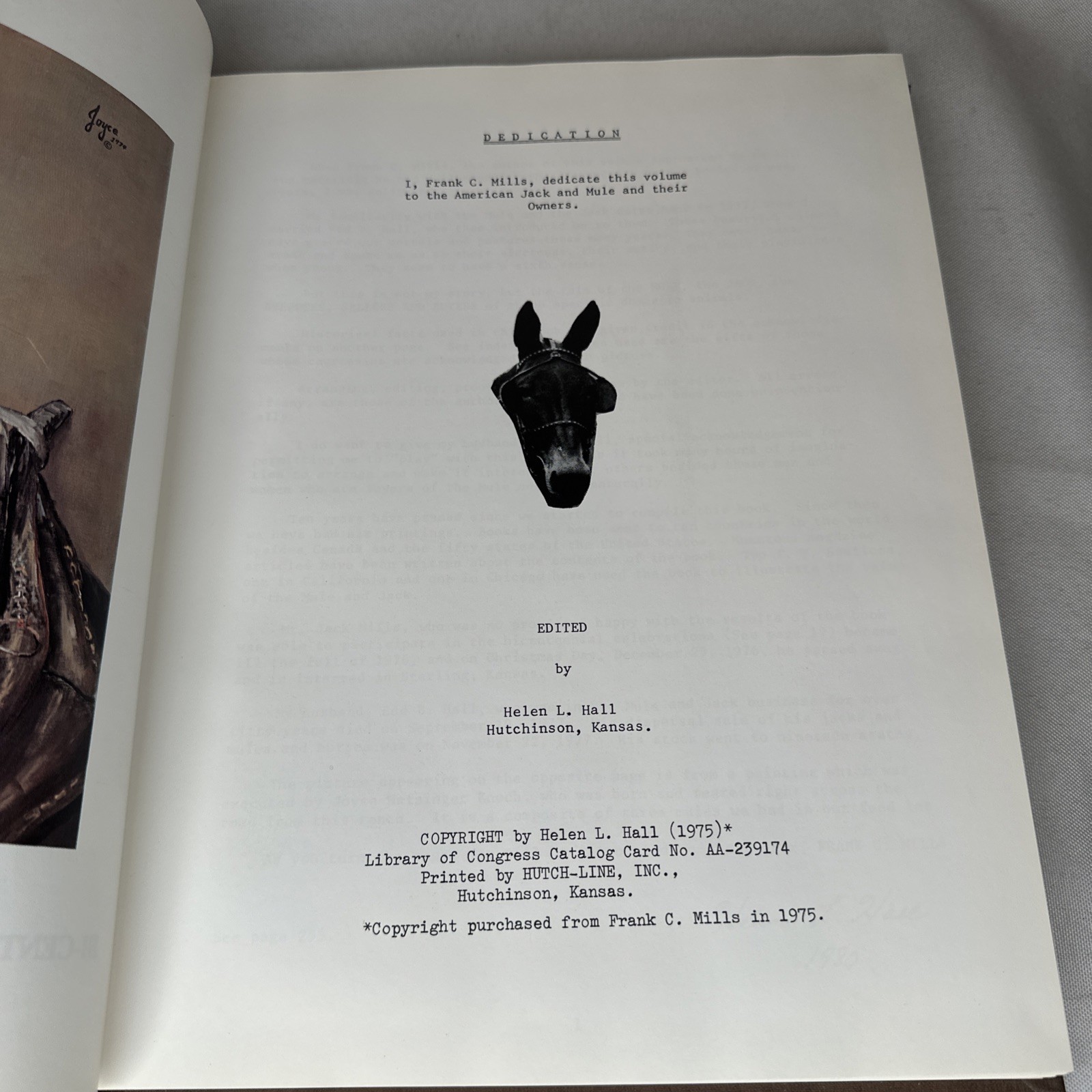 SIGNED History of American Jacks and Mules Bicentennial 1785-1985 Edition
