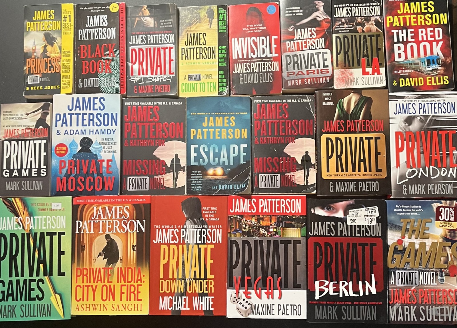 Complete Series Set PRIVATE 1-15 James Patterson Billey Harney Lot 181