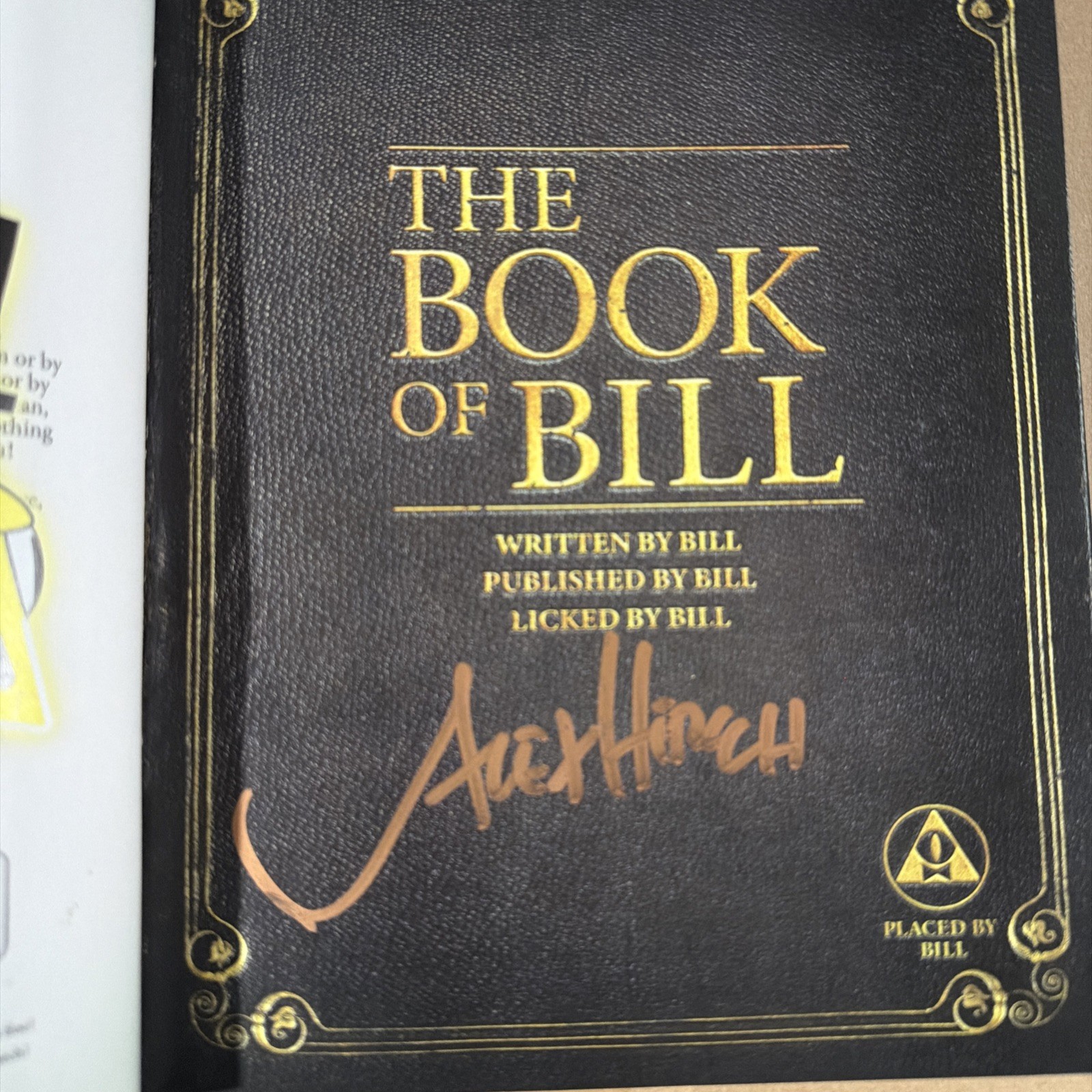 Rare Alex Hirsch Signed Autographed The Book Of Bill Barnes Noble Signature