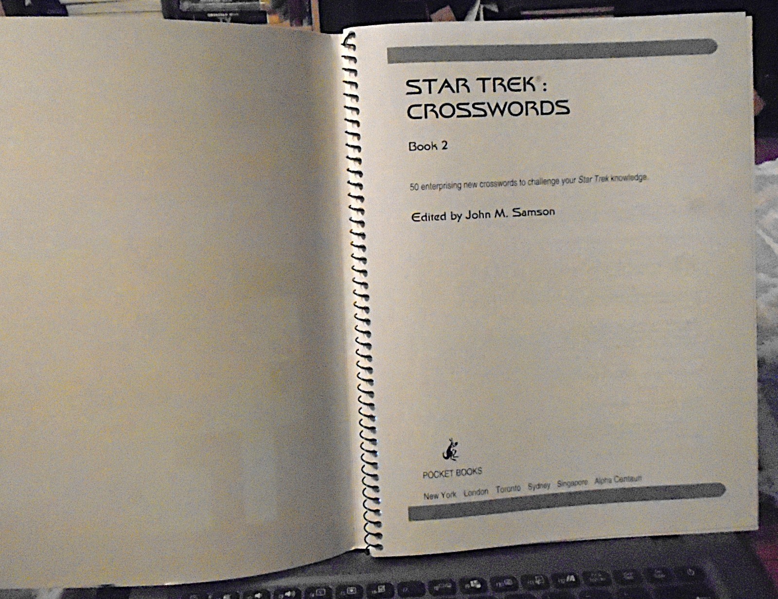 Rare Star Trek Crosswords Book 2 – John M. Samson – 2003 – Like New