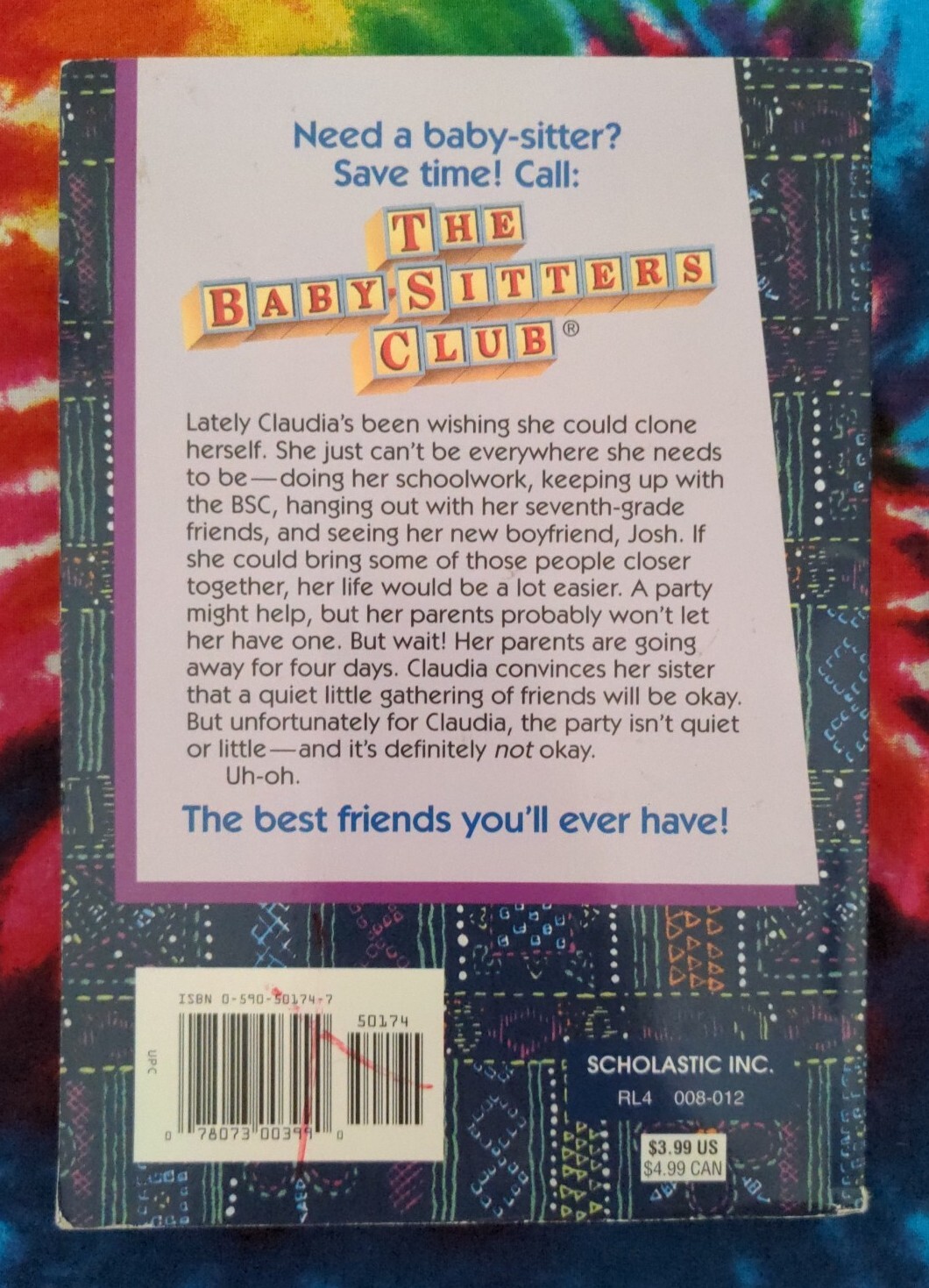 Claudia’s Big Party (Ann M. Martin, 1998) #123 BABY-SITTERS CLUB Paperback Book