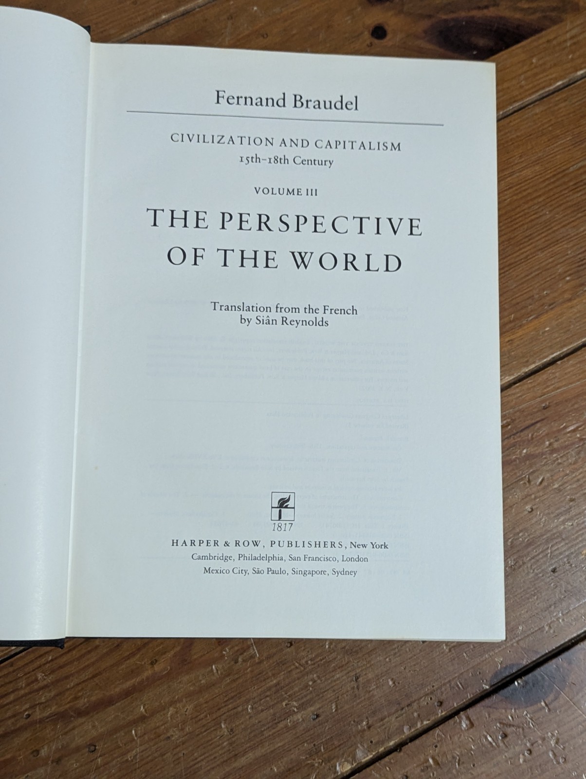 Fernand Braudel Civilization & Capitalism 15th – 18th Century 1979 HCDJ 1st/1st
