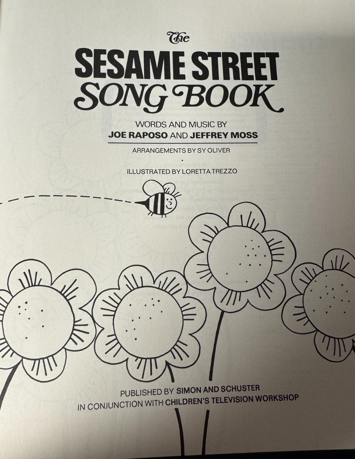 Vintage 1971 Sesame Street Song Book Hardcover Simon & Schuster CTW Joe Raposo