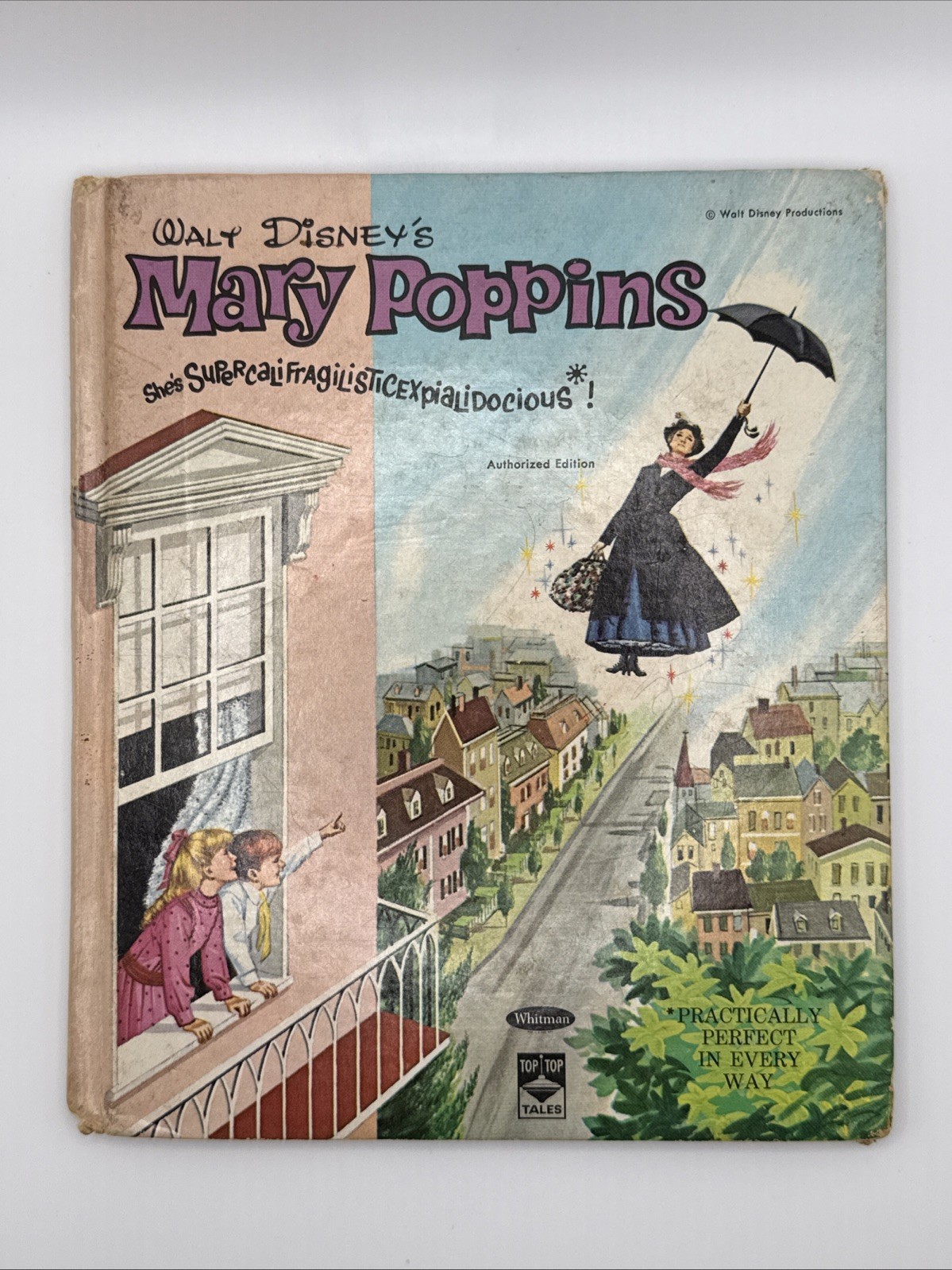 Vtg 1964 Mary Poppins Whitman Top Tales Hardcover Book Walt Disney Authorized
