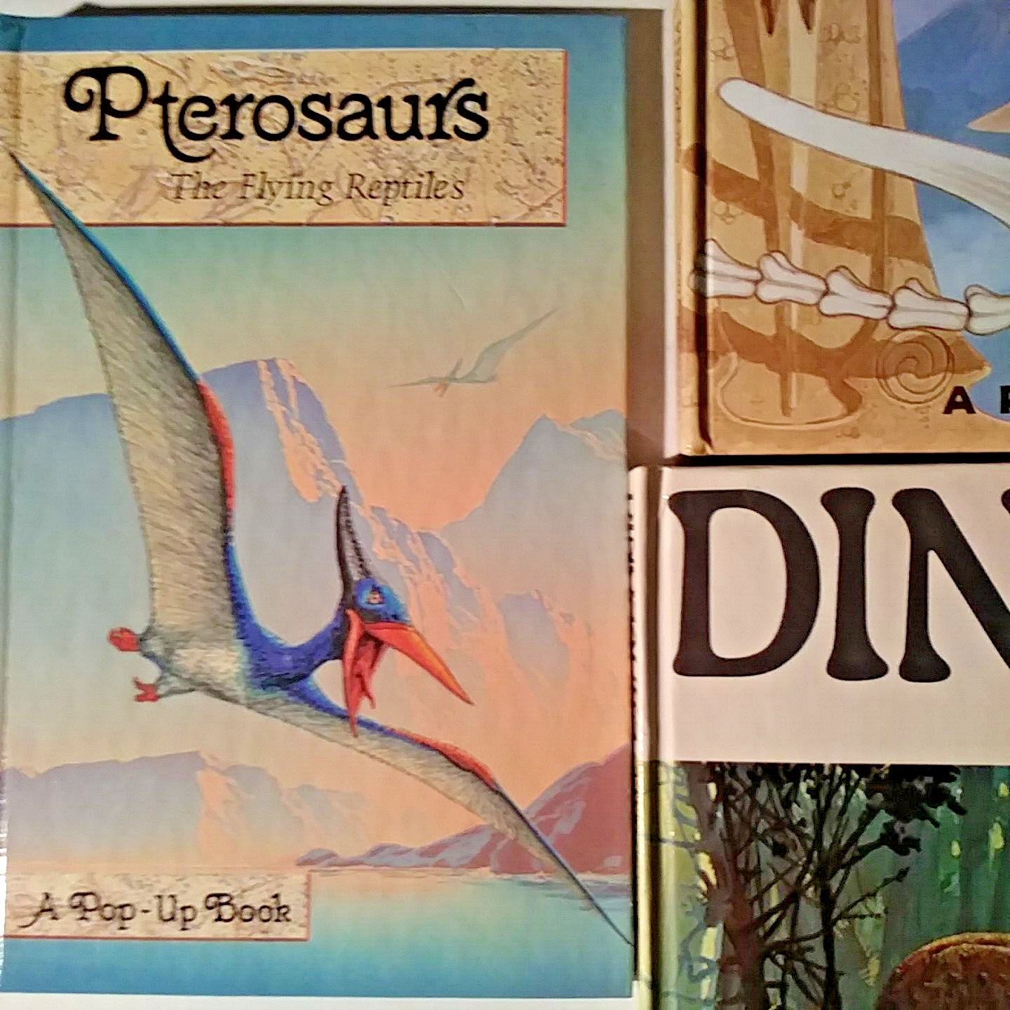 PTEROSAURS, DINOSAURS POP-UP BOOKS By Keith Moseley, 1984-88 two 1st. Eds. MINT
