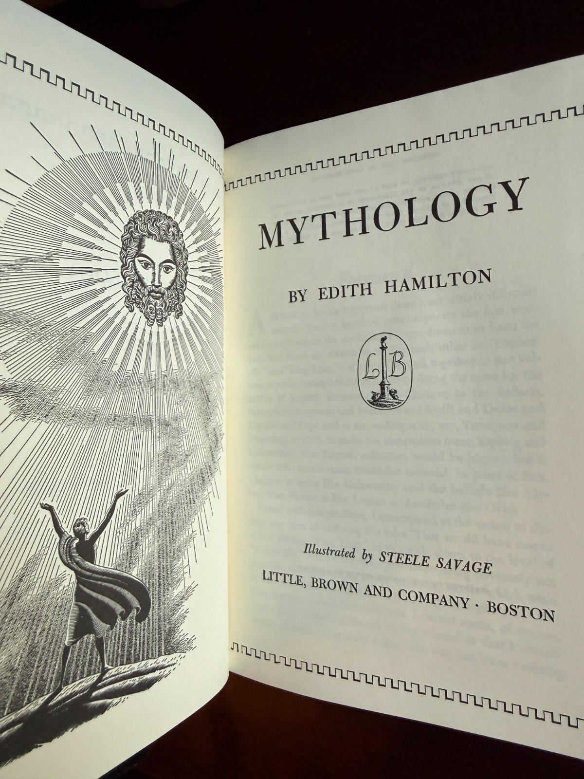 Mythology By Edith Hamilton – 1st Edition 1942 Greek Roman Norse – HC & DJ VG