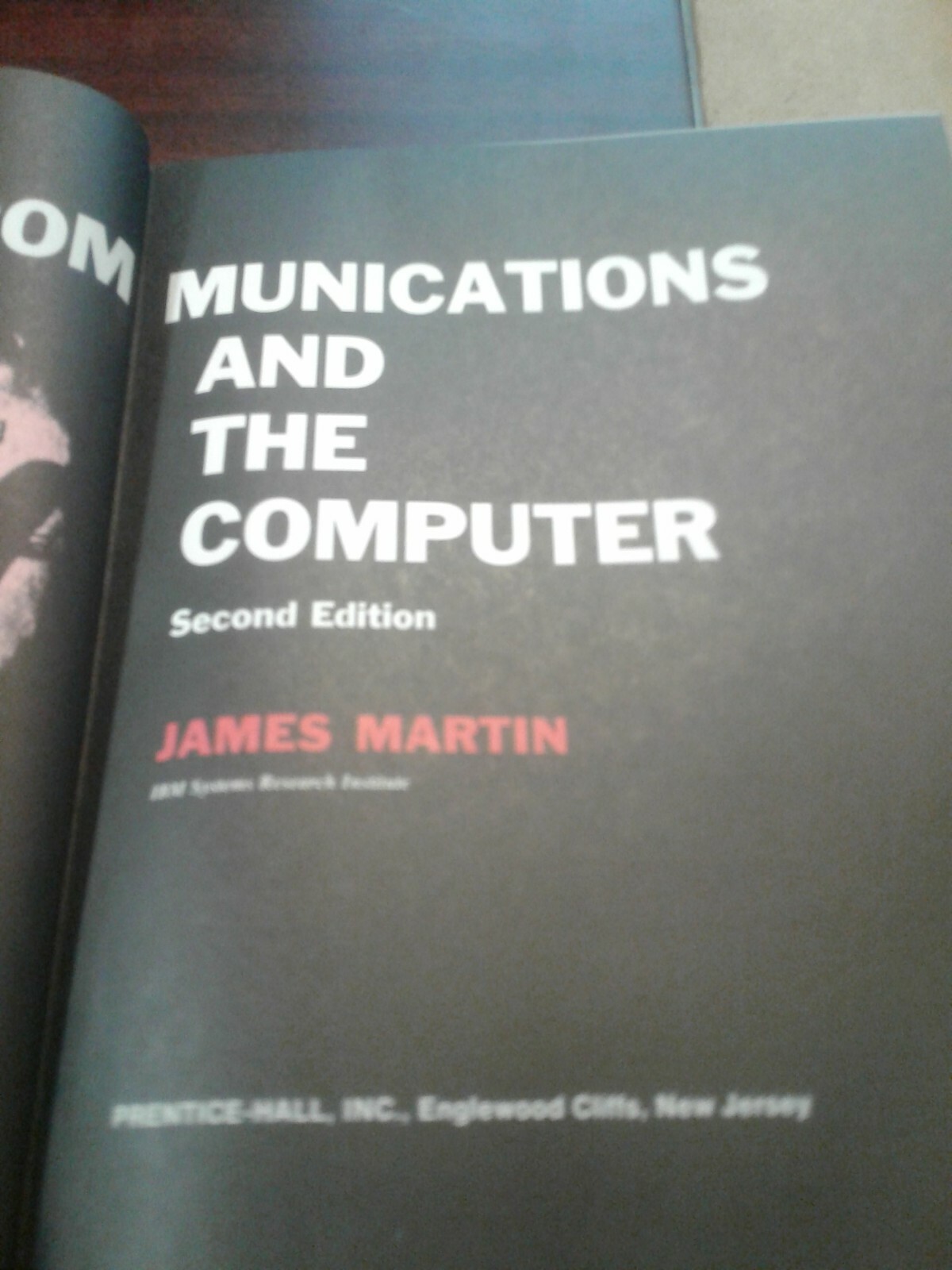 Telecommunications and the Computer Hardcover W/Dust Jacket James Martin