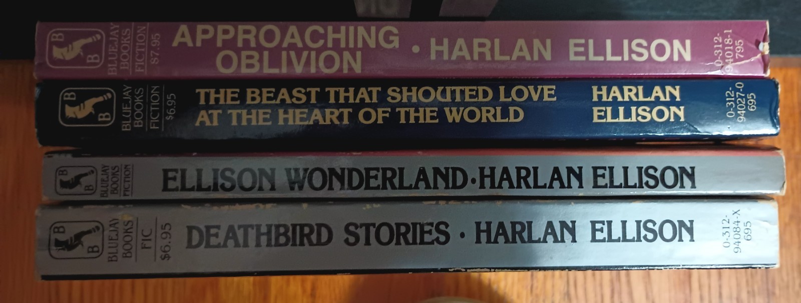 Lot of 4 Harlan Ellison Bluejay Vintage Paperback Science Fiction Fantasy Horror