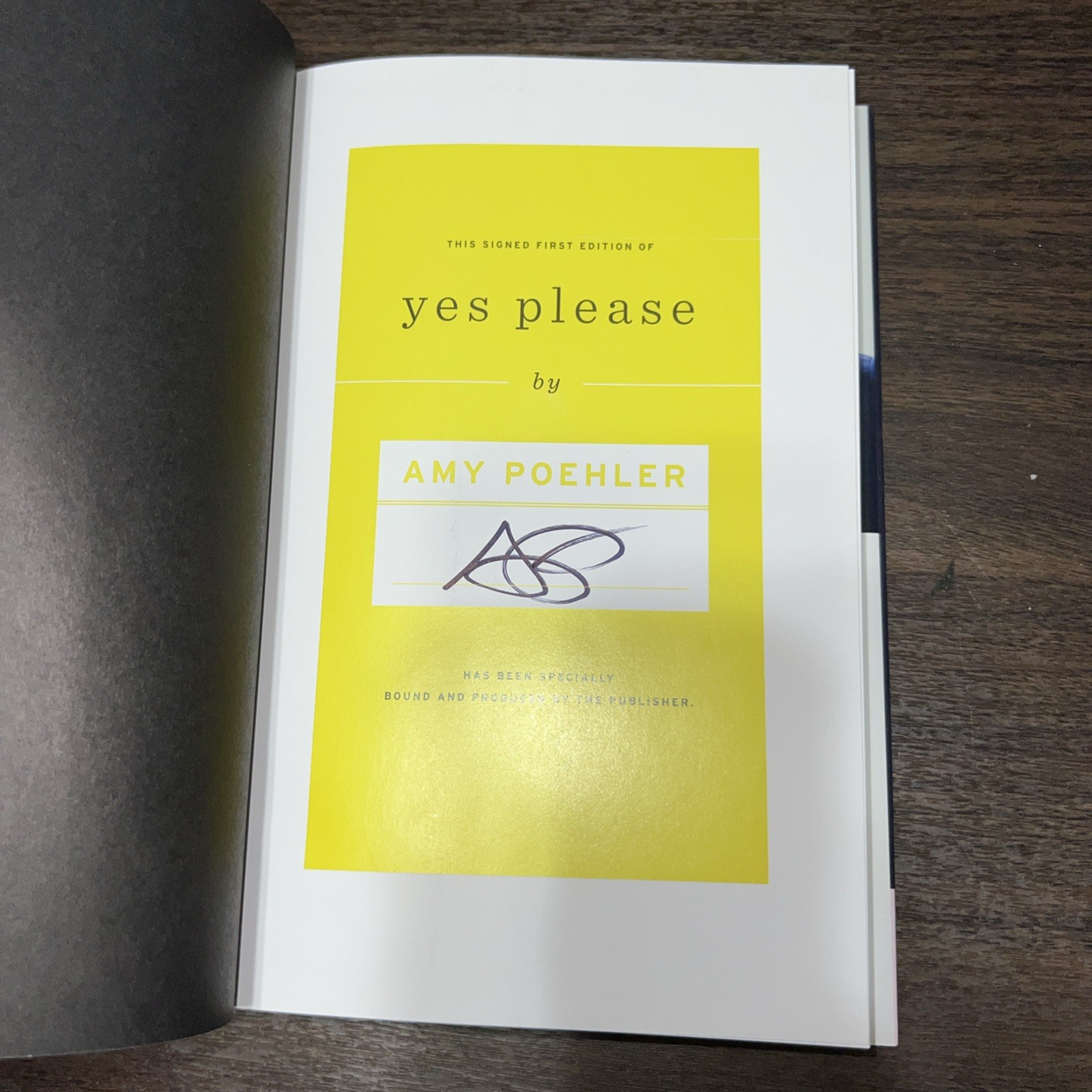 Yes Please by Amy Poehler SIGNED First Edition 1st Printing 2014 Hardcover