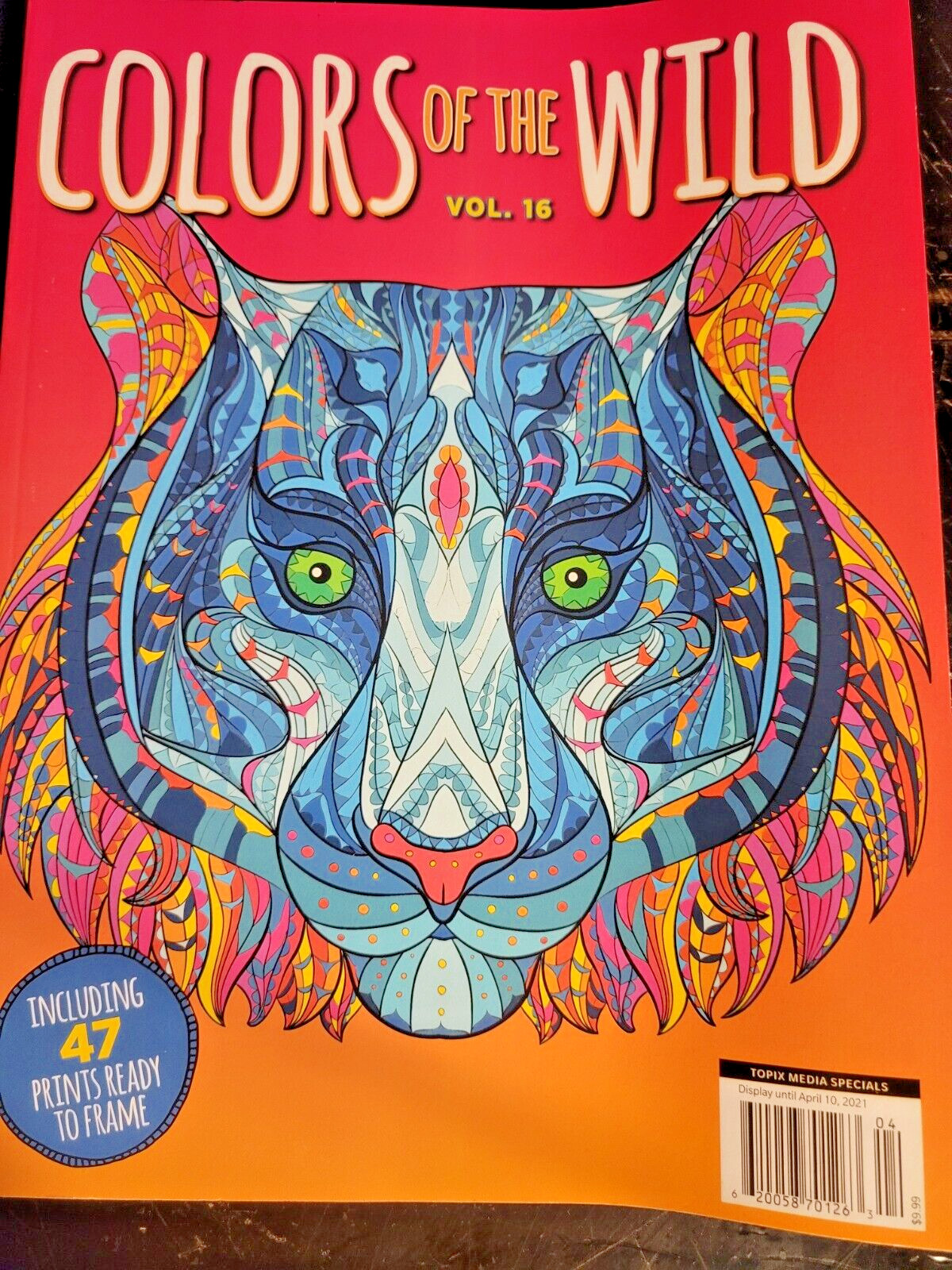 COLORS OF THE WILD! Vol. 16 Adult Coloring Book With 47 Prints Ready To Frame!