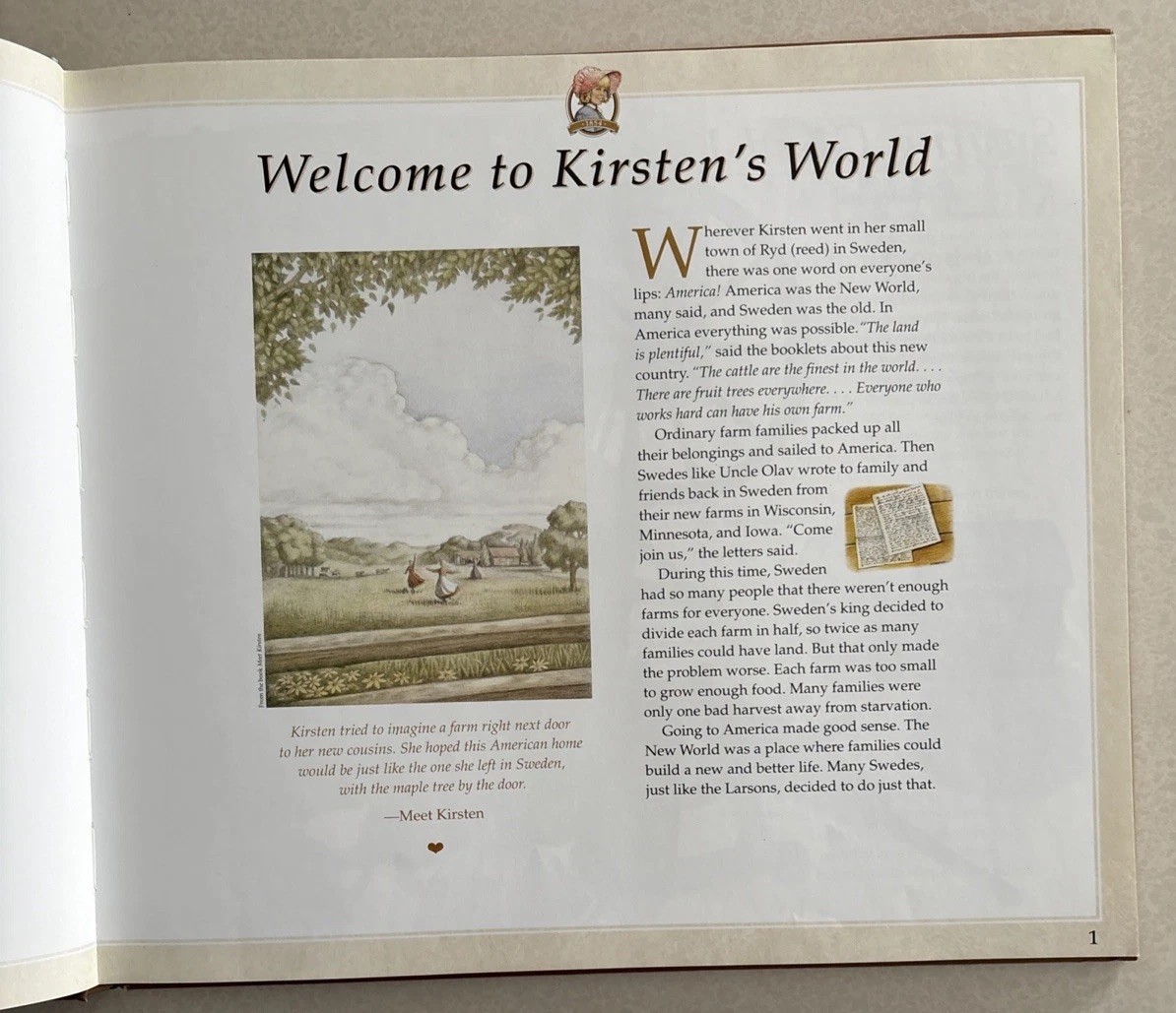 Welcome to Kirsten’s World 1854, American Girls Pleasant Company 1999 HC