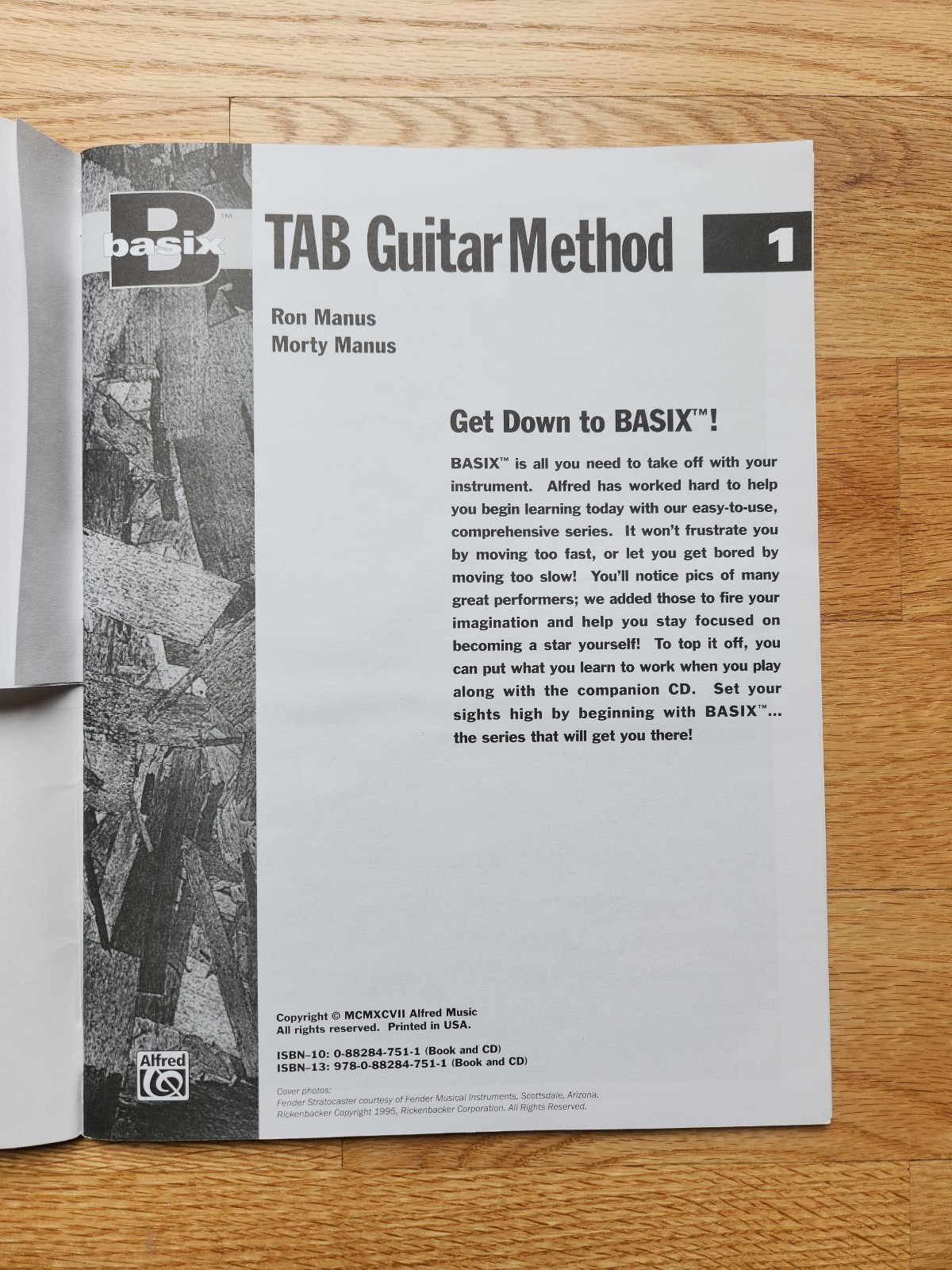 Basix TAB Guitar Method Book 1 with CD – Roy Manus Morty Manus Learn Guitar New