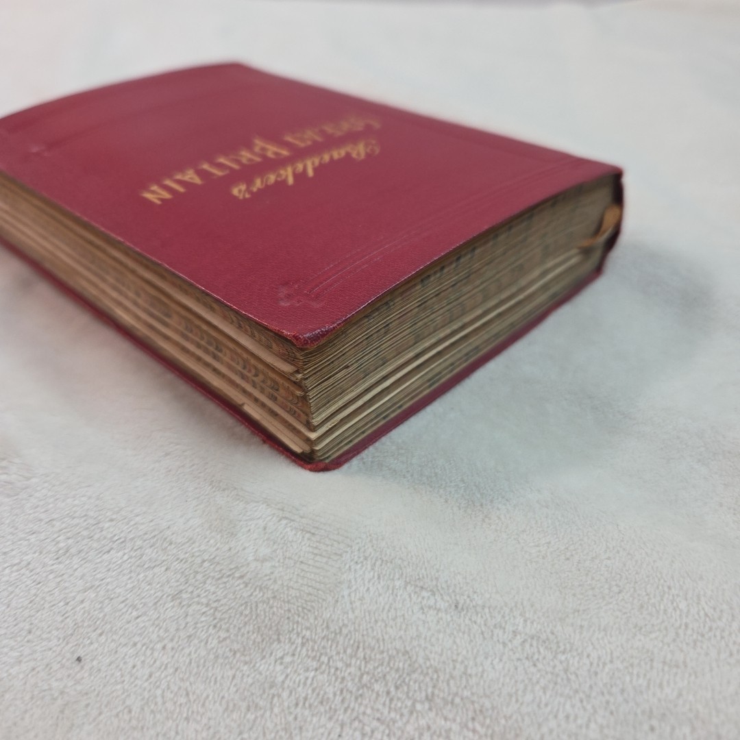 Great Britain Handbook for Travellers by Baedeker, Karl 1910 7th Ed w/ Maps Red