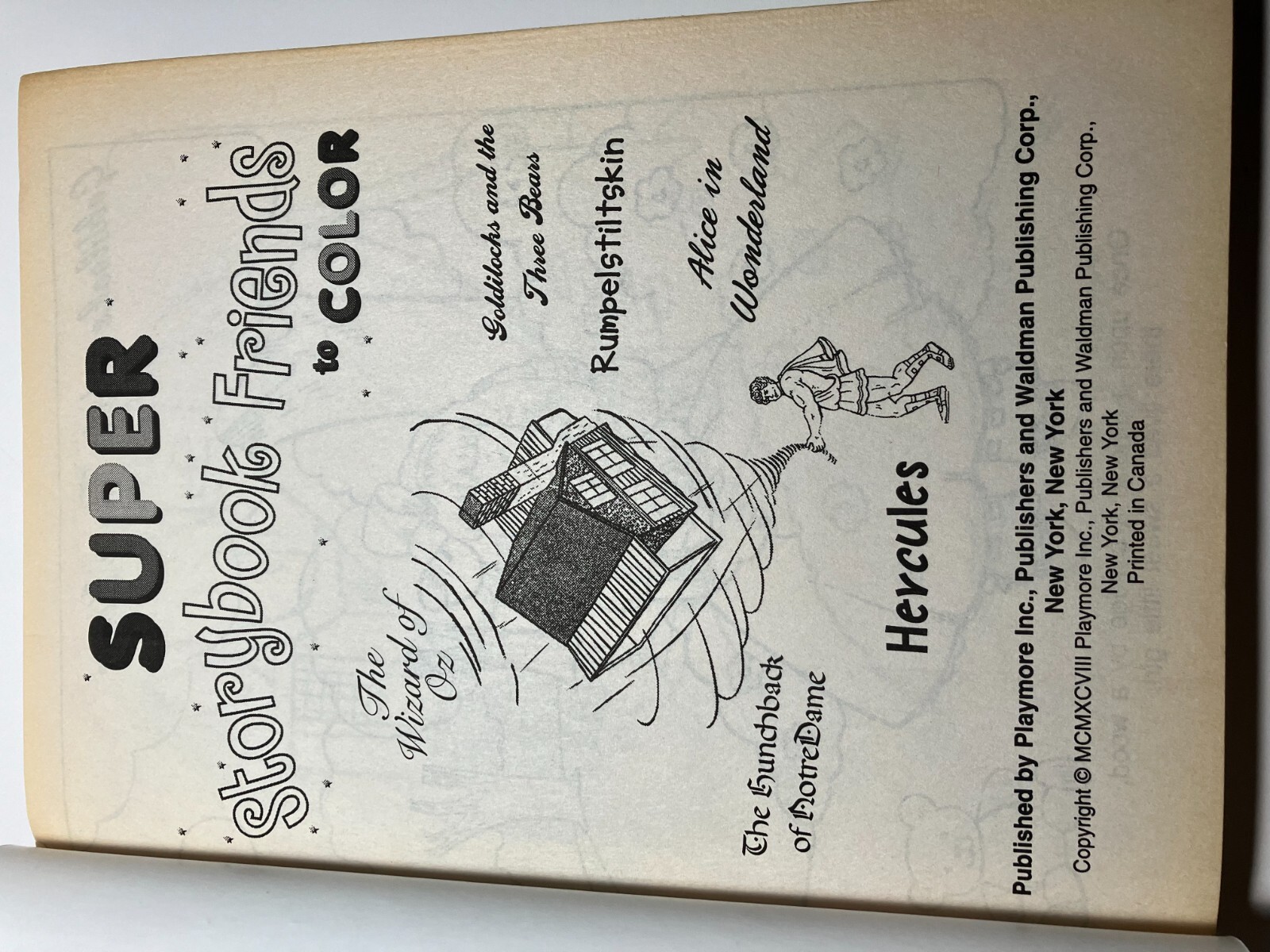 OZ And Friends, Super #3 Coloring Storybook, 1998, Playmore, Inc.