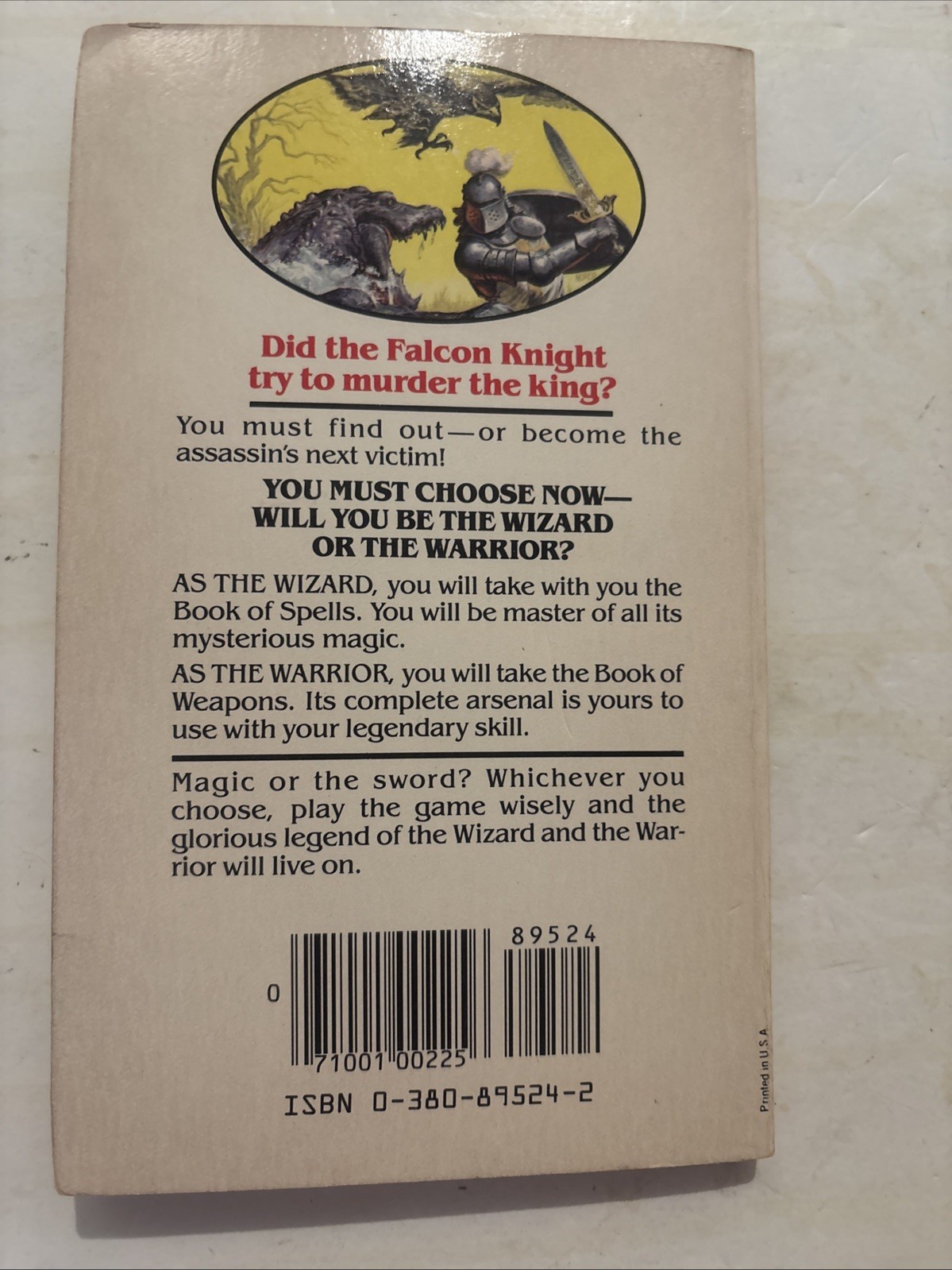 Wizards Warriors & You #6 Revenge of Falcon Knight by Scott Siegel CYOA 1985 1st