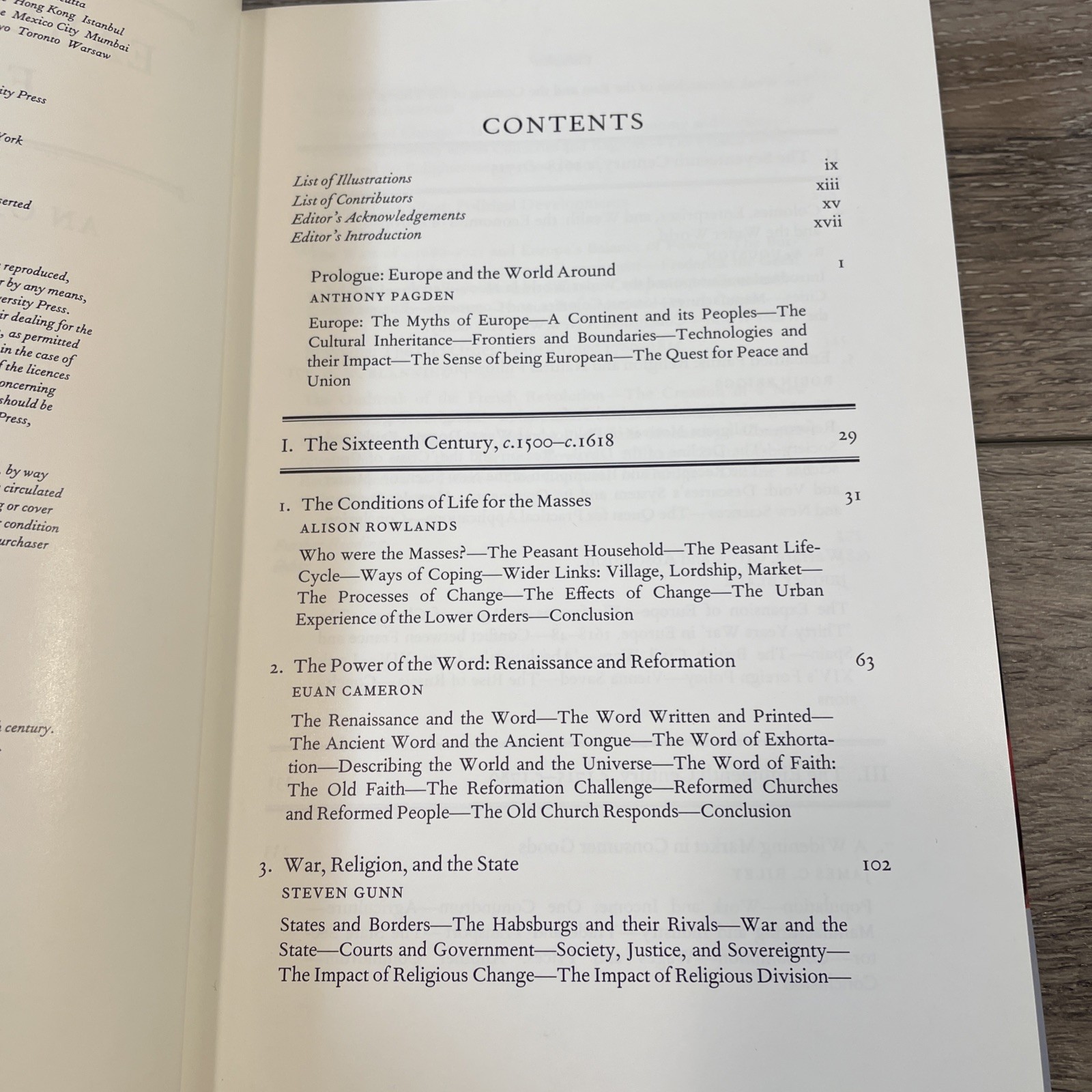 Early Modern Europe: An Oxford History by Ryan Cameron Hardcover MINT