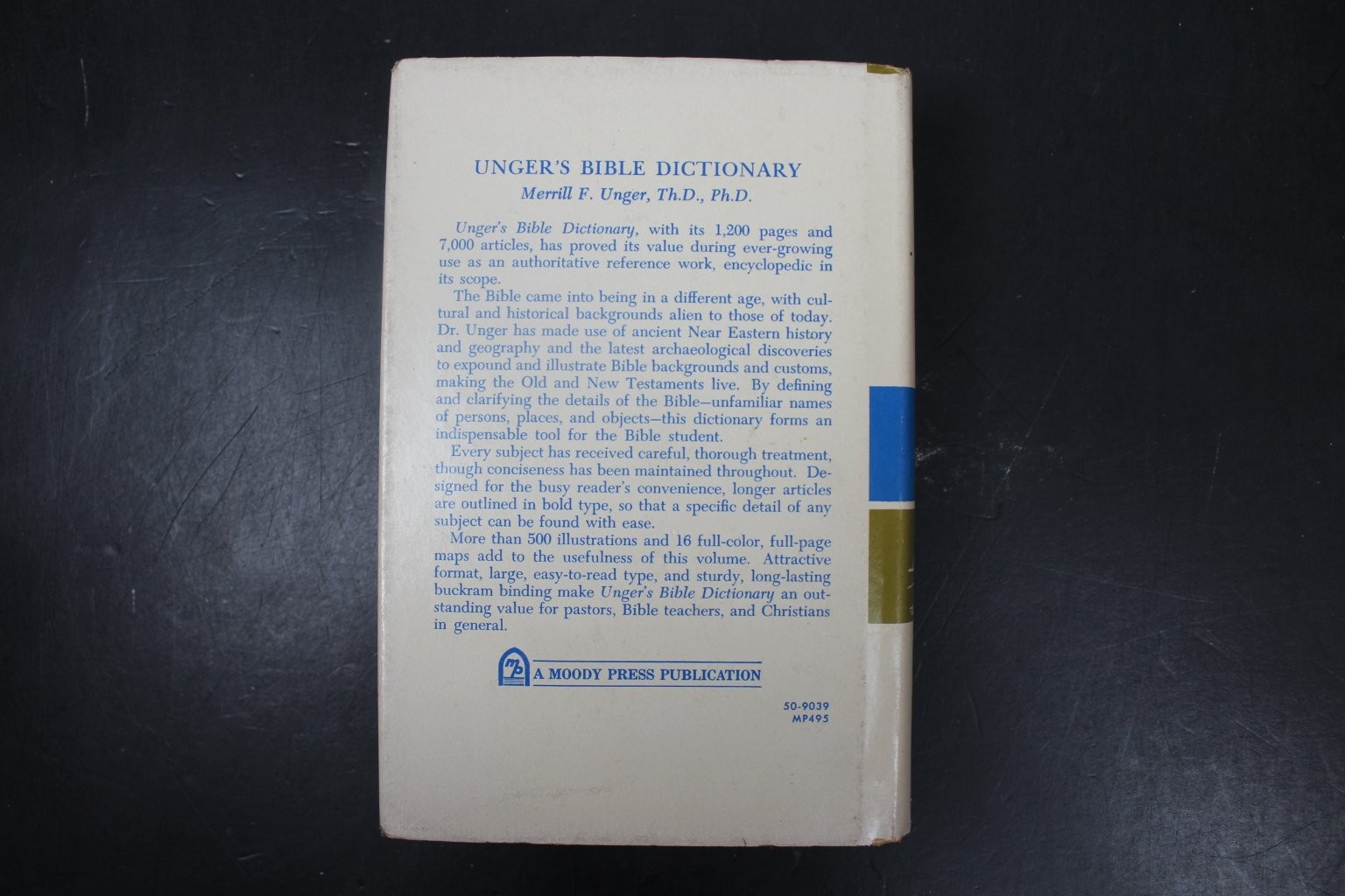Unger’s Bible Handbook Merrill F. Unger 1966 First Edition Moody Press HCDJ