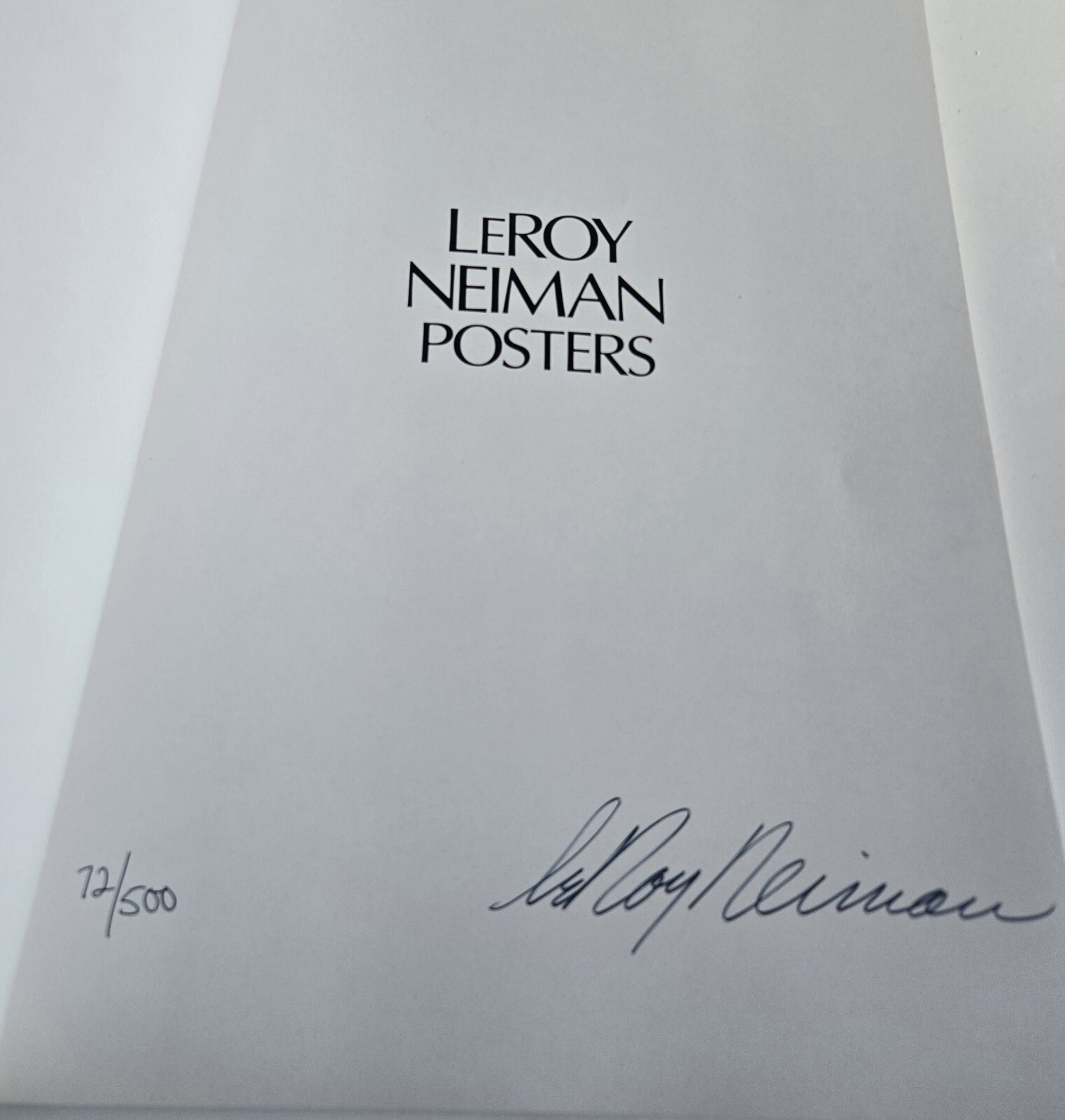 1980 HAND SIGNED 72/500 LeROY NEIMAN AMERICAN (1921-2012) EVENTS POSTERS BOOK