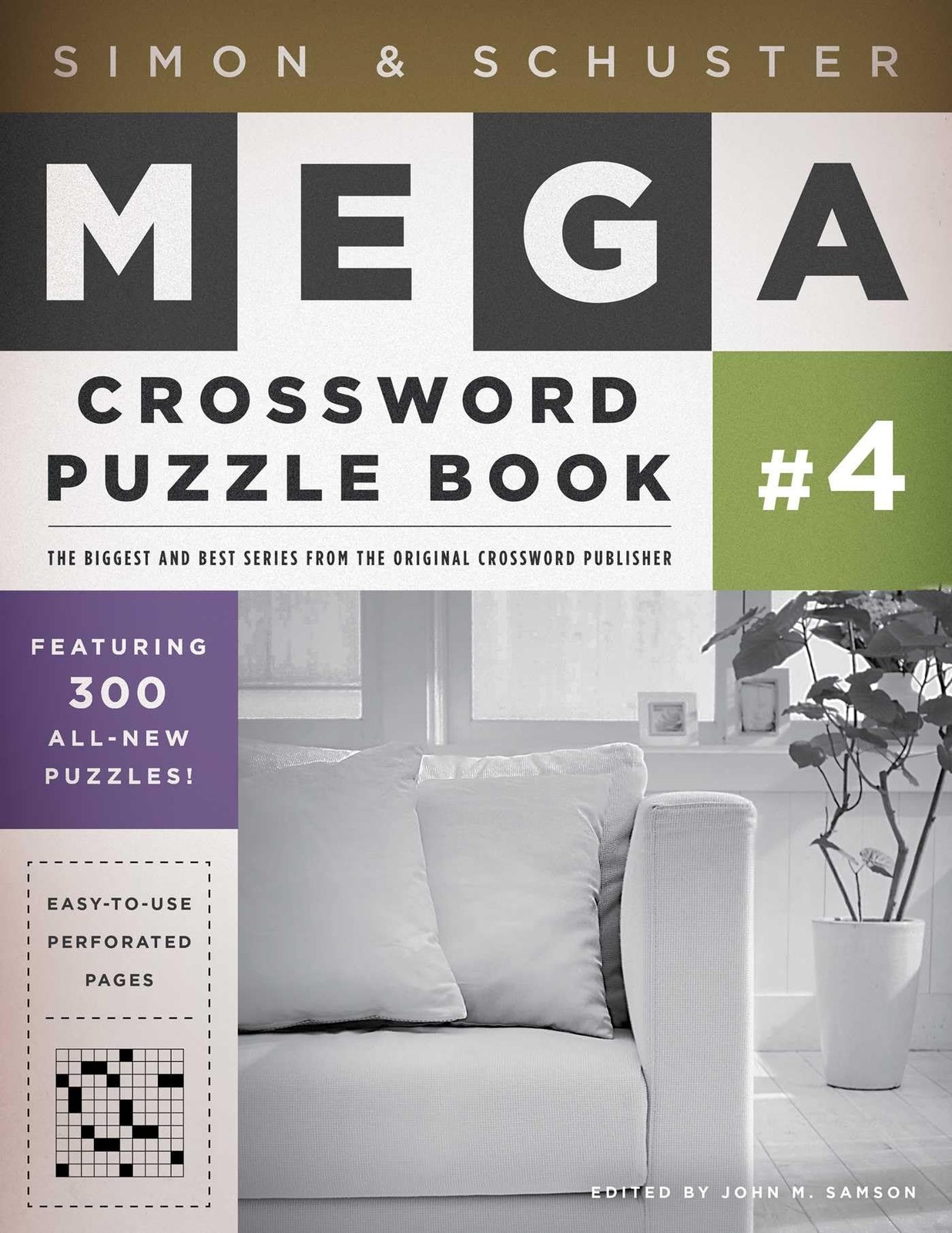 Simon & Schuster Mega Crossword Puzzle Book #4 – paperback Samson, John M.
