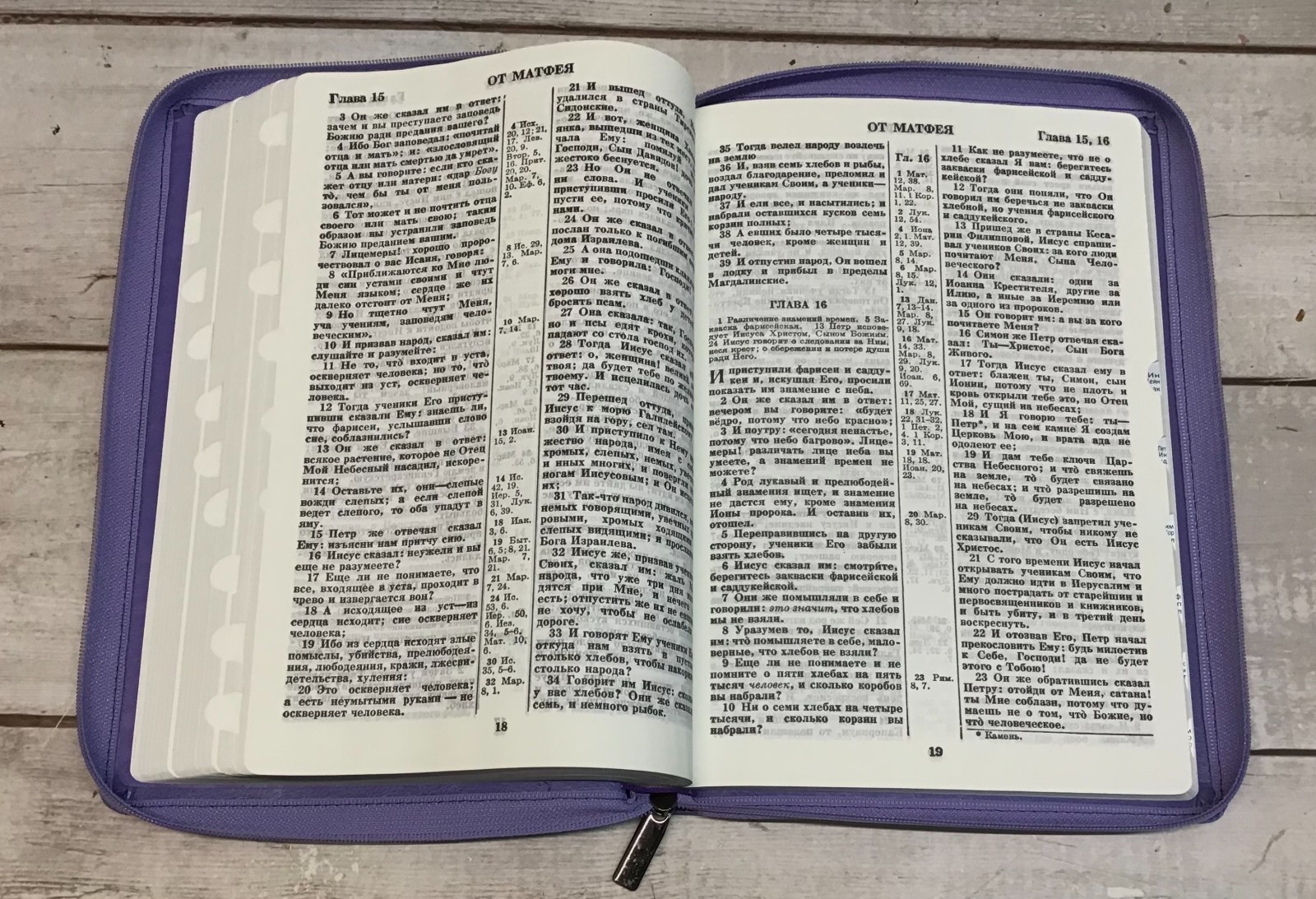 Библия Russian Bible large print Большой формат серебрянный срез​ индексы молния