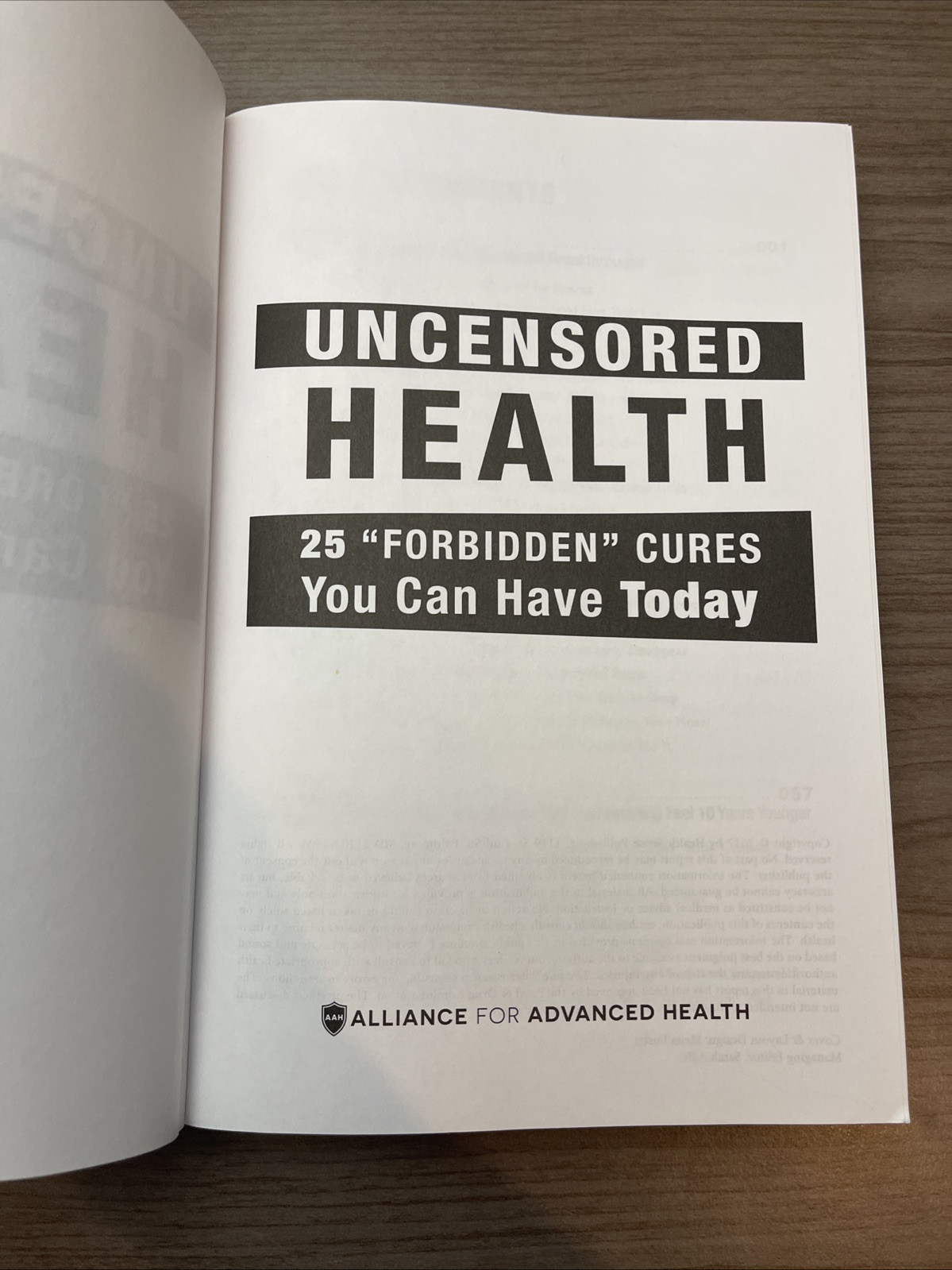 UNCENSORED HEALTH 25 “Forbidden” Cures You Can Have Today Alliance Advanced 2018