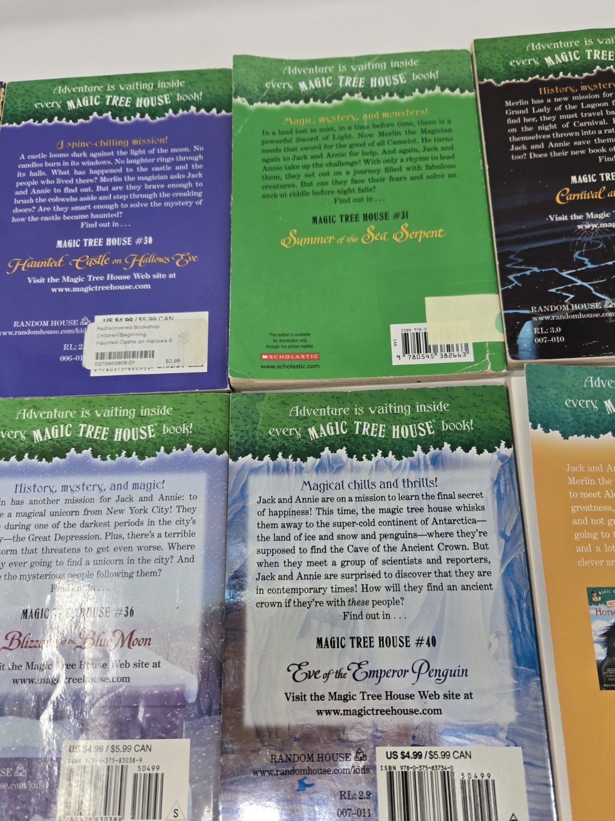 MAGIC TREEHOUSE MERLIN MISSIONS PAPERBACK BOOK LOT OF 8 VARIOUS TITLES ADVENTURE
