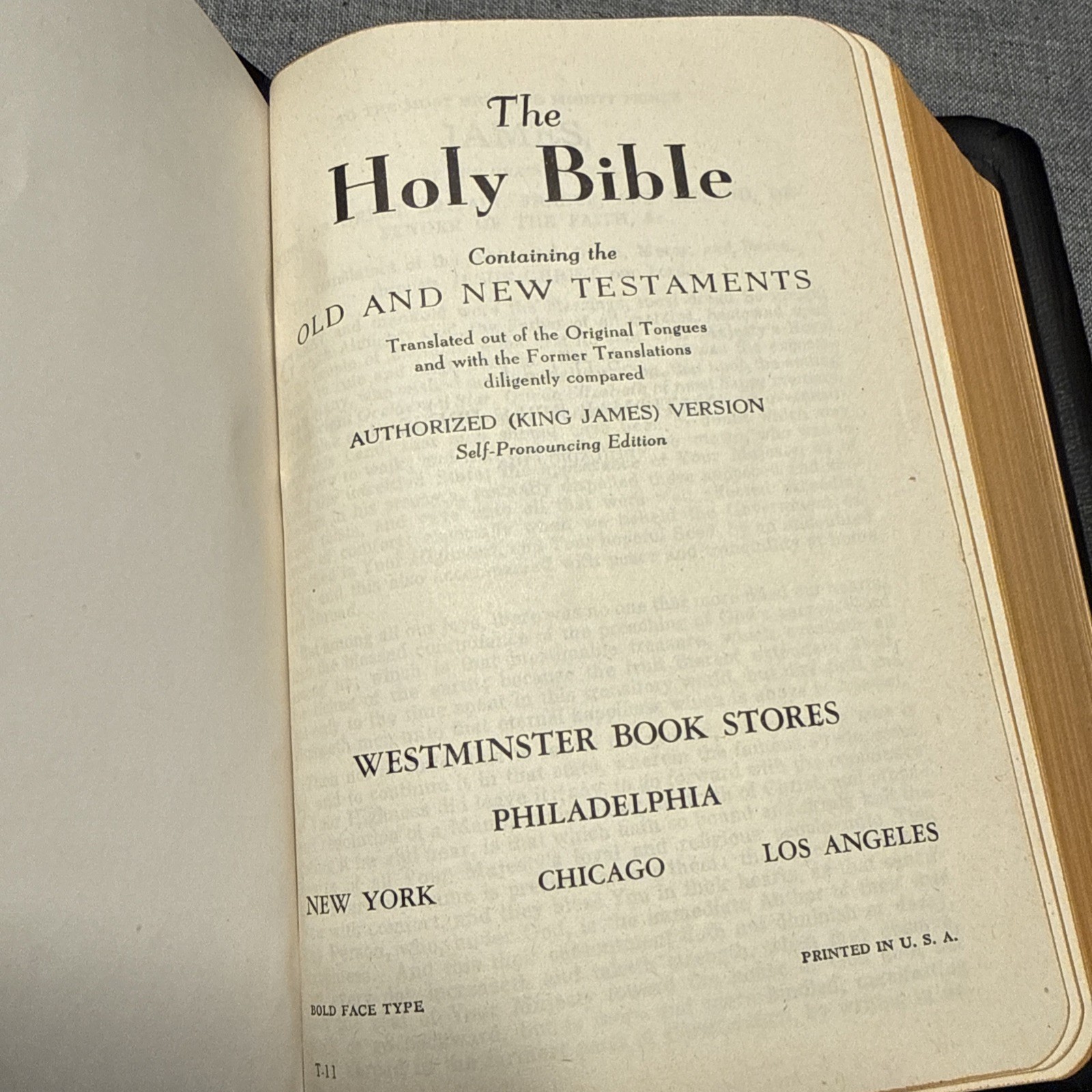 1949 Self Pronouncing National Bible Press AKJV Color Plates EVC